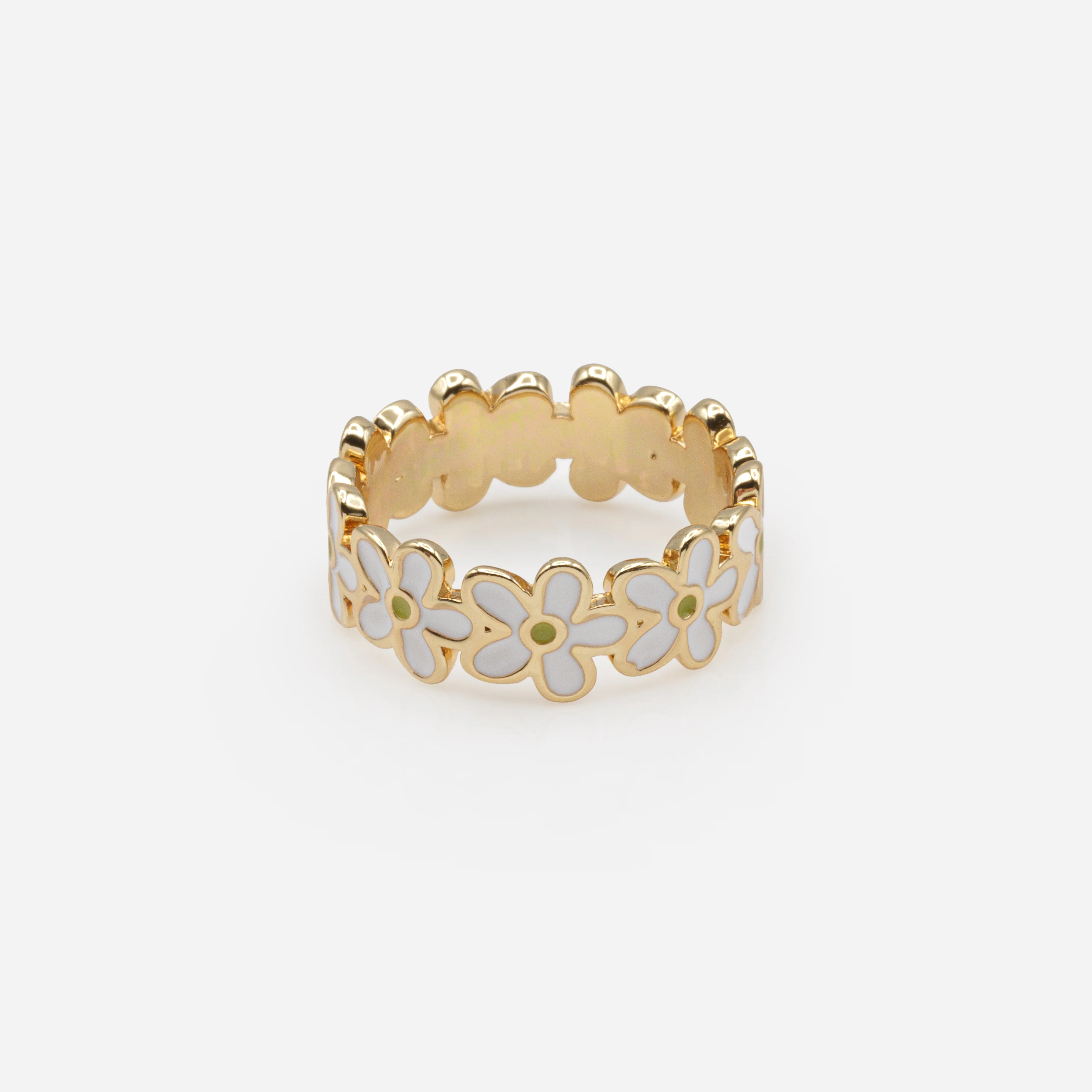 Bague dorée couronne de marguerites