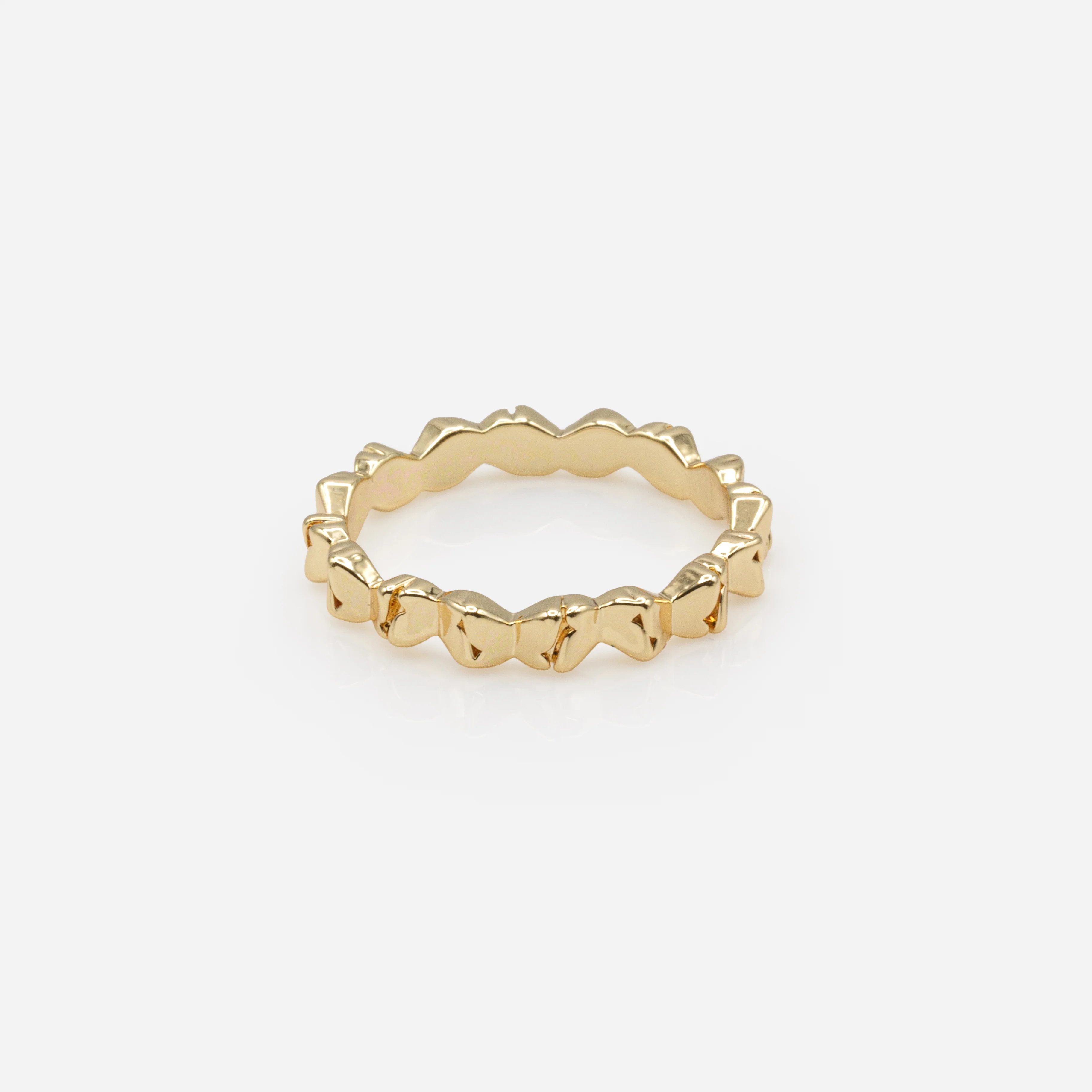 Bague dorée couronne de papillons