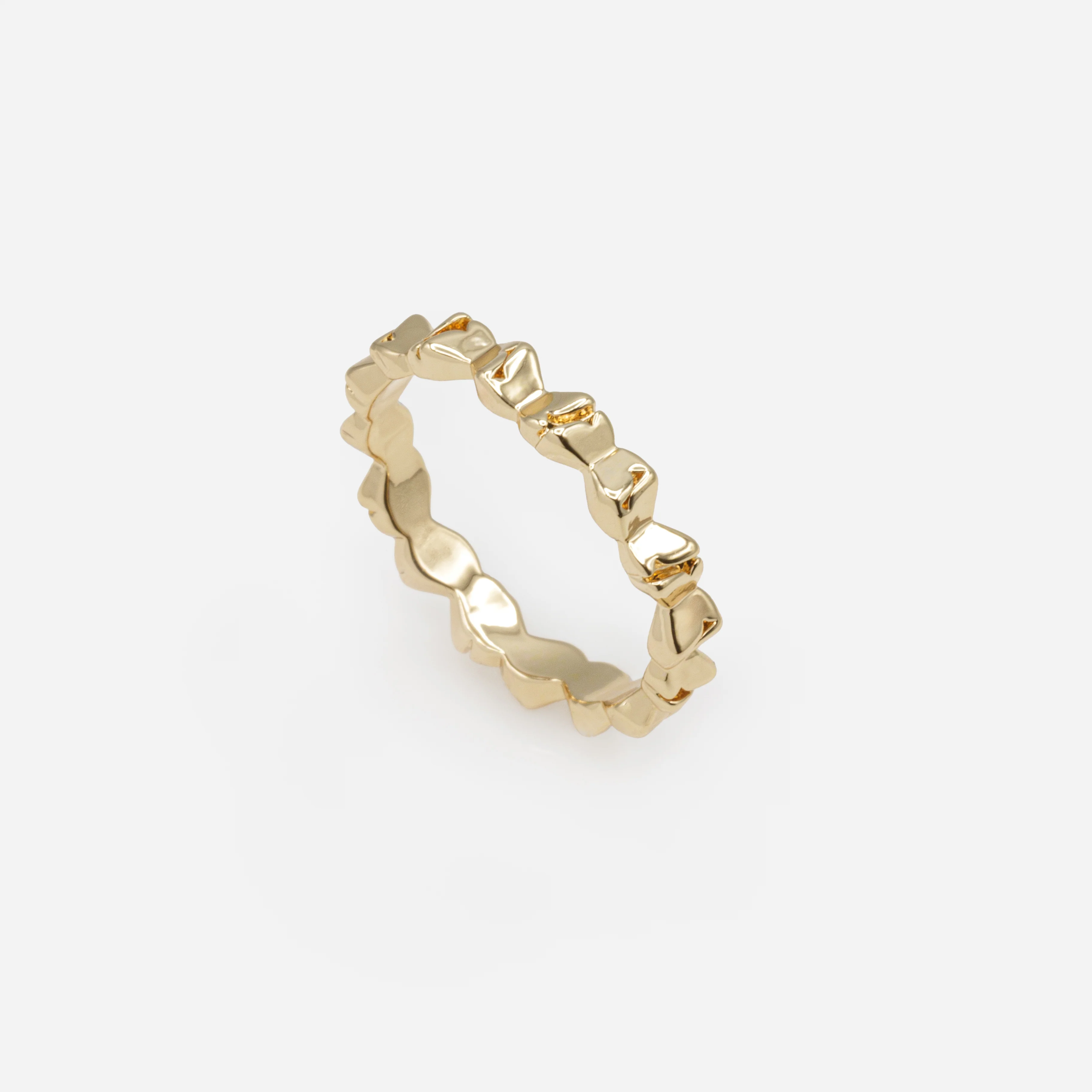 Bague dorée couronne de papillons - Image 2
