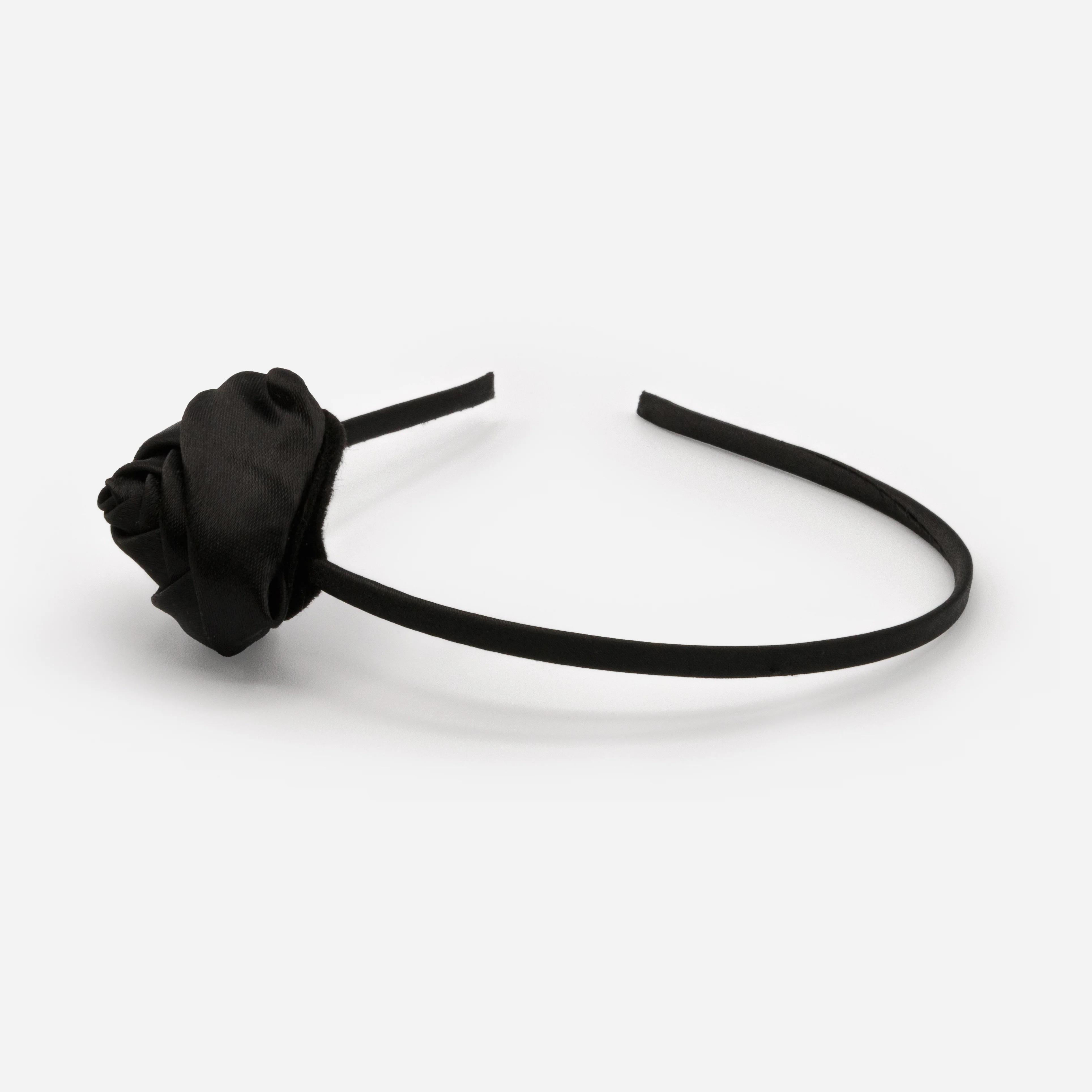 Mince bandeau avec rose noire - Image 2