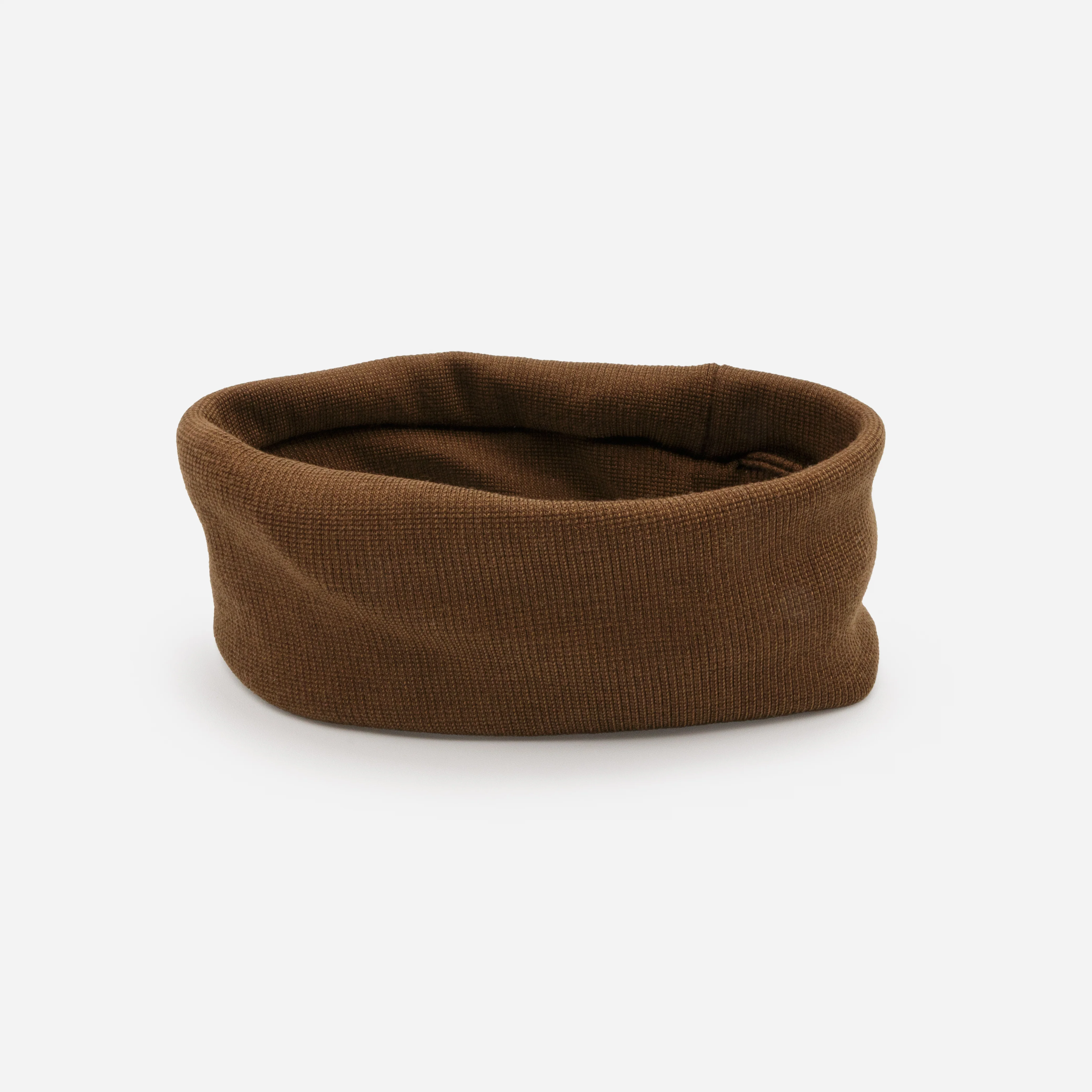 Bandeau brun en tissu côtelé - Image 2
