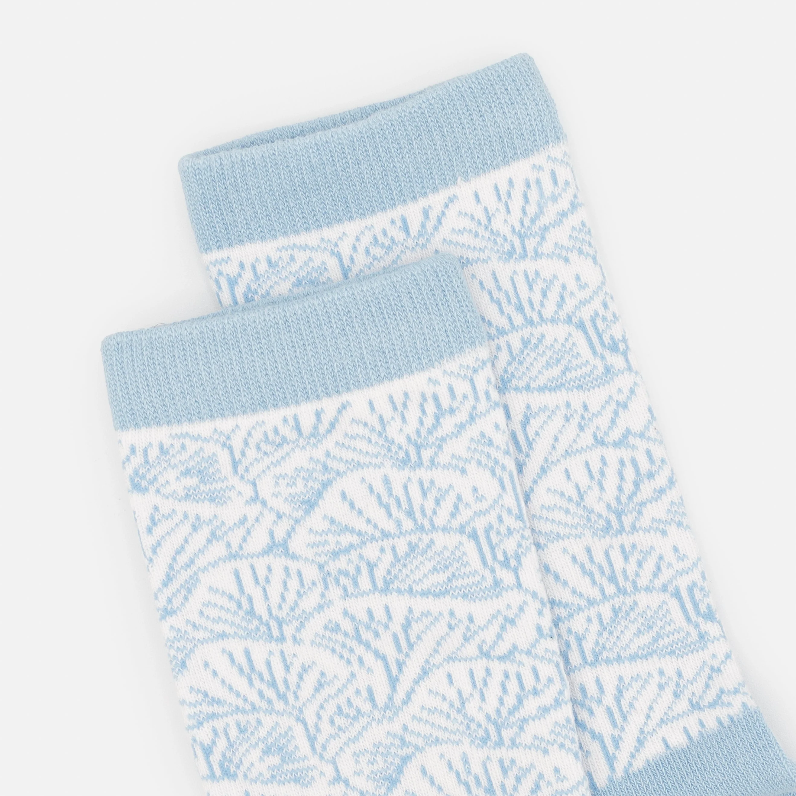 Bas à motif coraux bleu pâle - Image 2