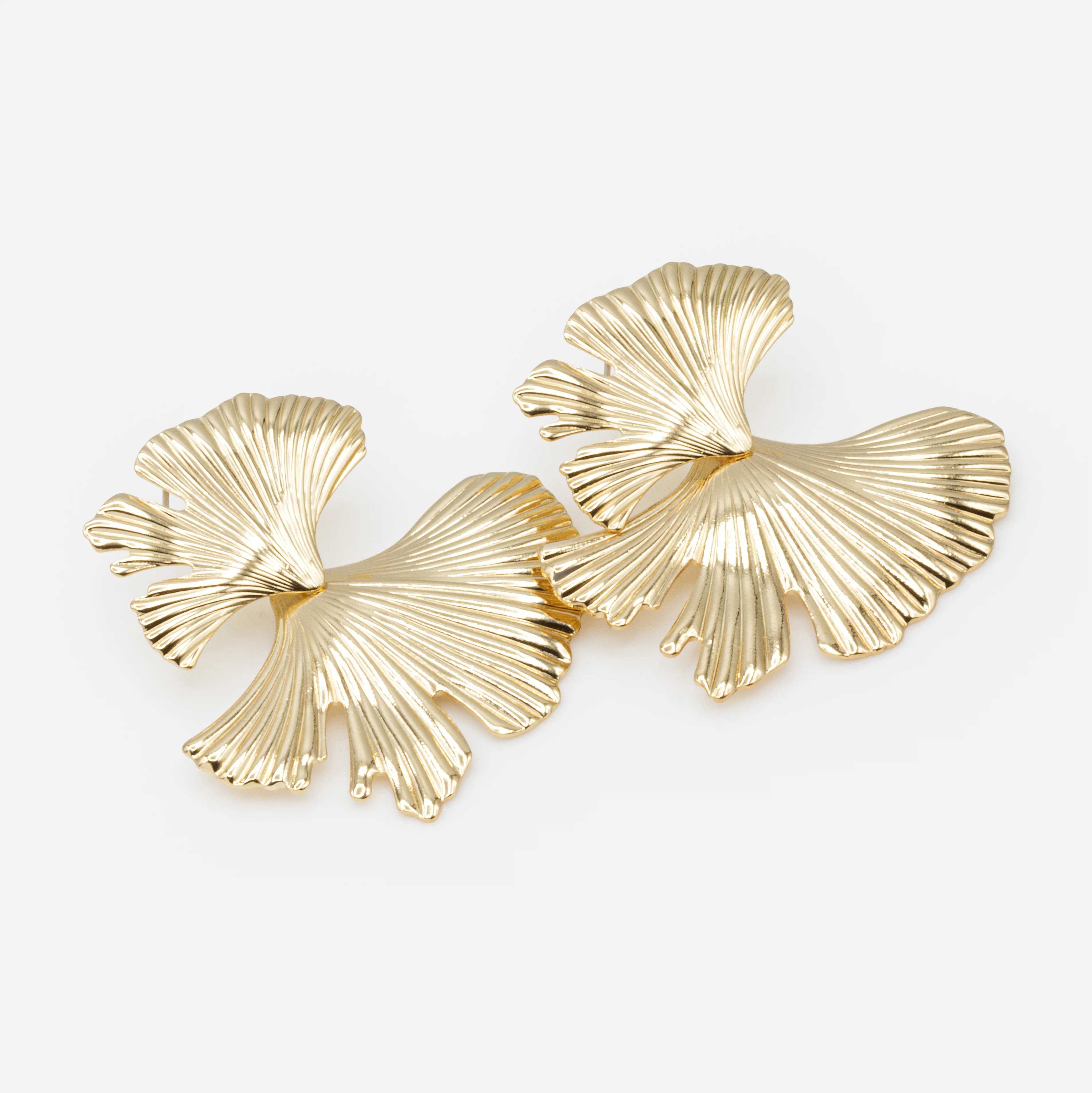 Boucles d'oreilles coraux dorés - Image 2