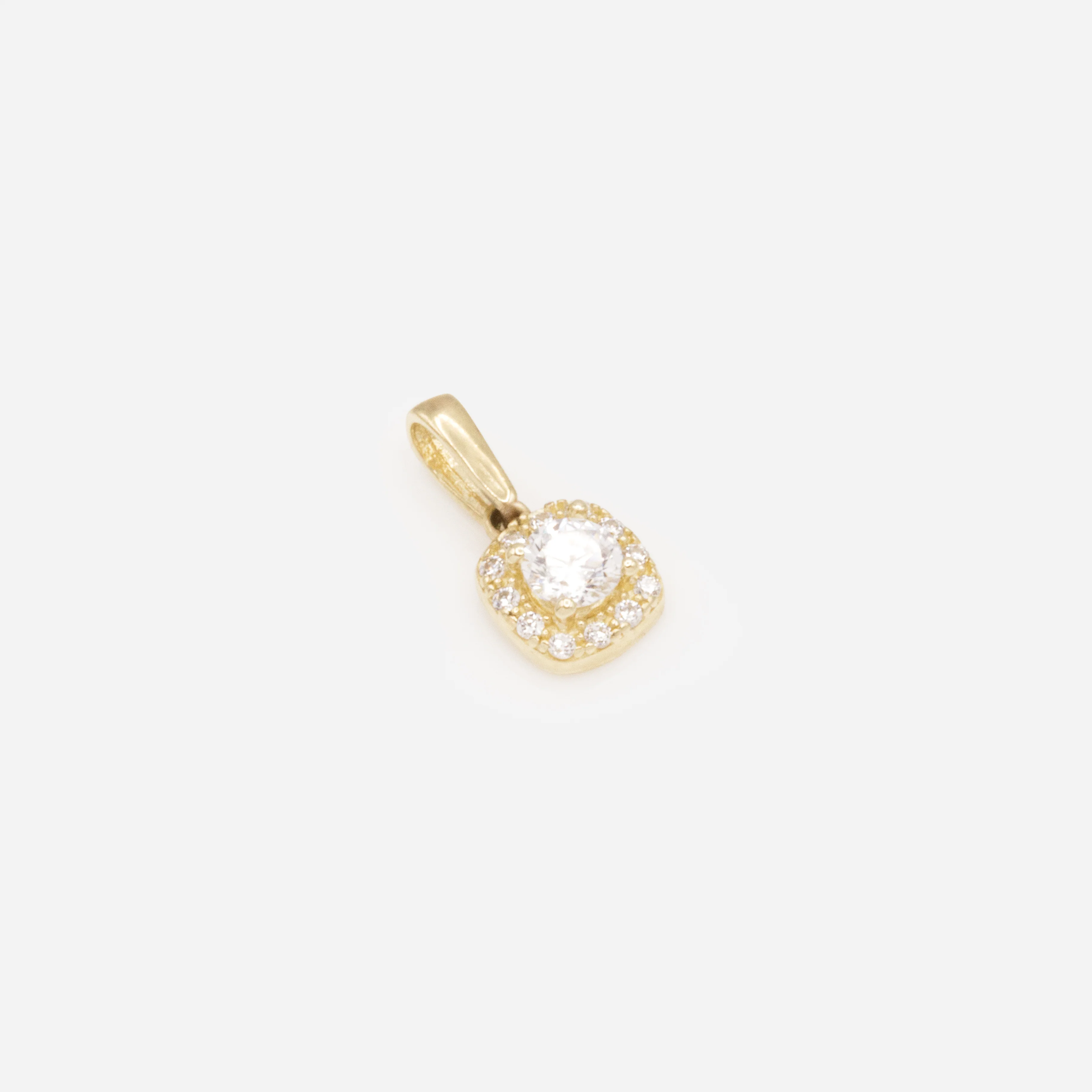 Ensemble boucles d'oreilles et breloque avec zircons cubiques en or 10 carats - Image 3