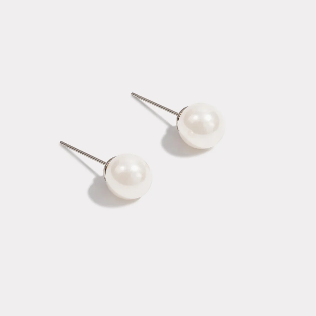 Boucles d'oreilles perles 8 mm en acier inoxydable