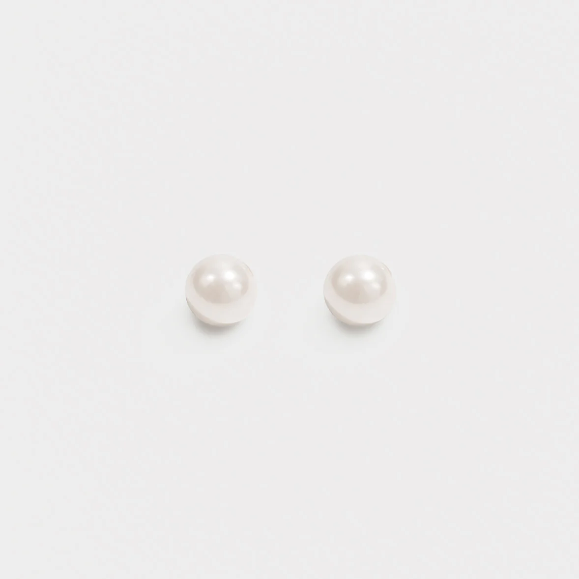 Boucles d'oreilles perles 8 mm en acier inoxydable - Image 2