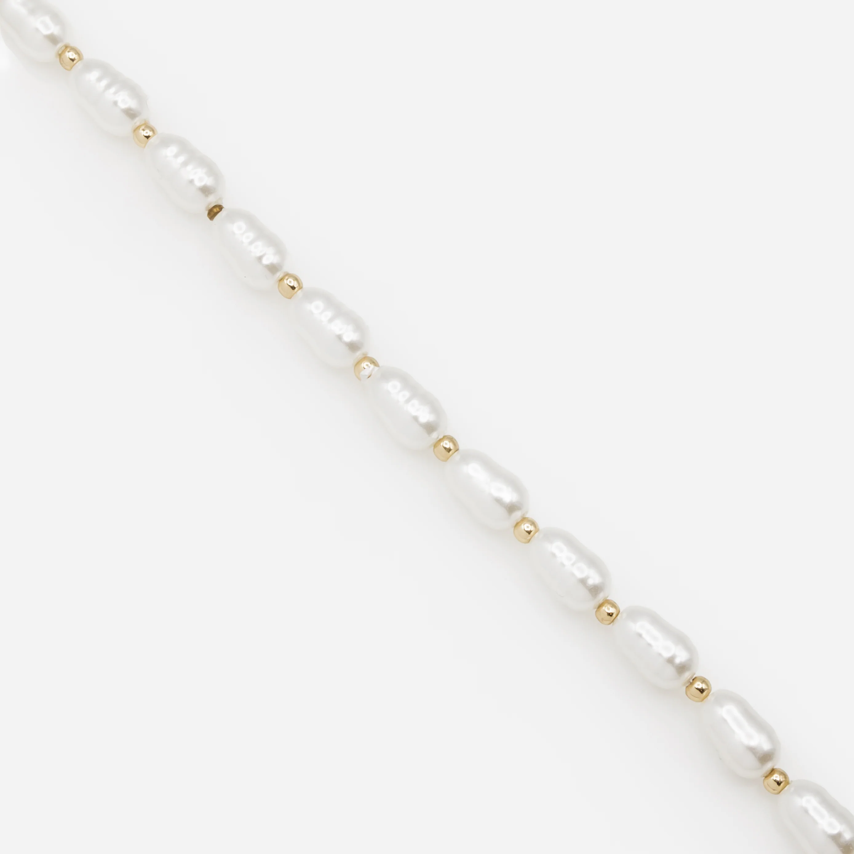 Bracelet de perles et billes dorées - Image 2