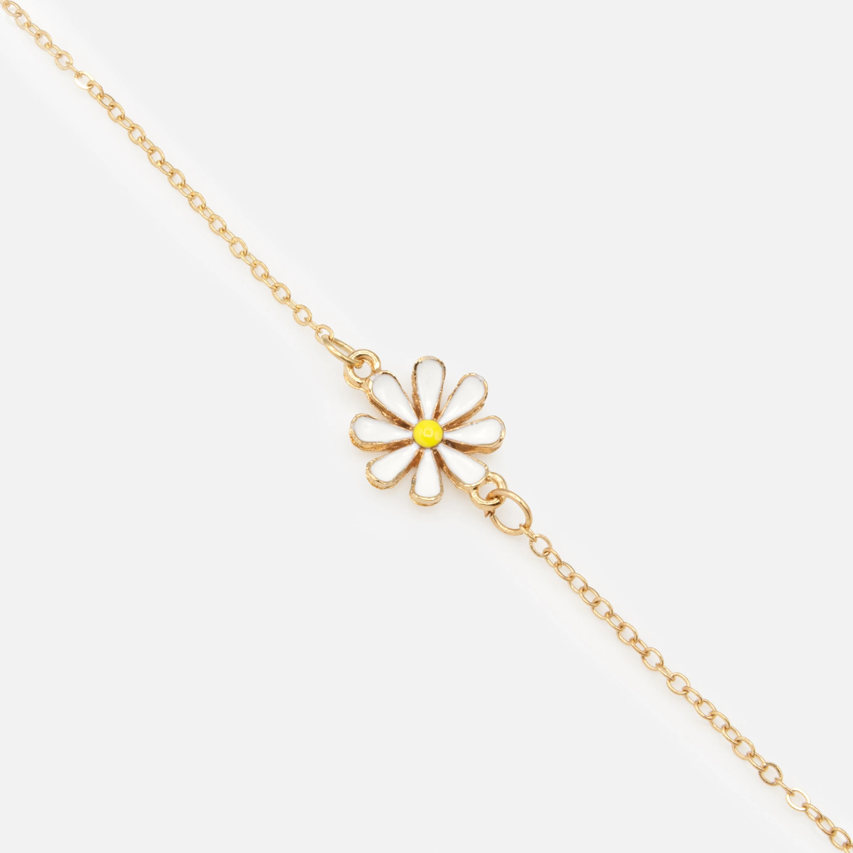 Bracelet doré marguerite - Image 2