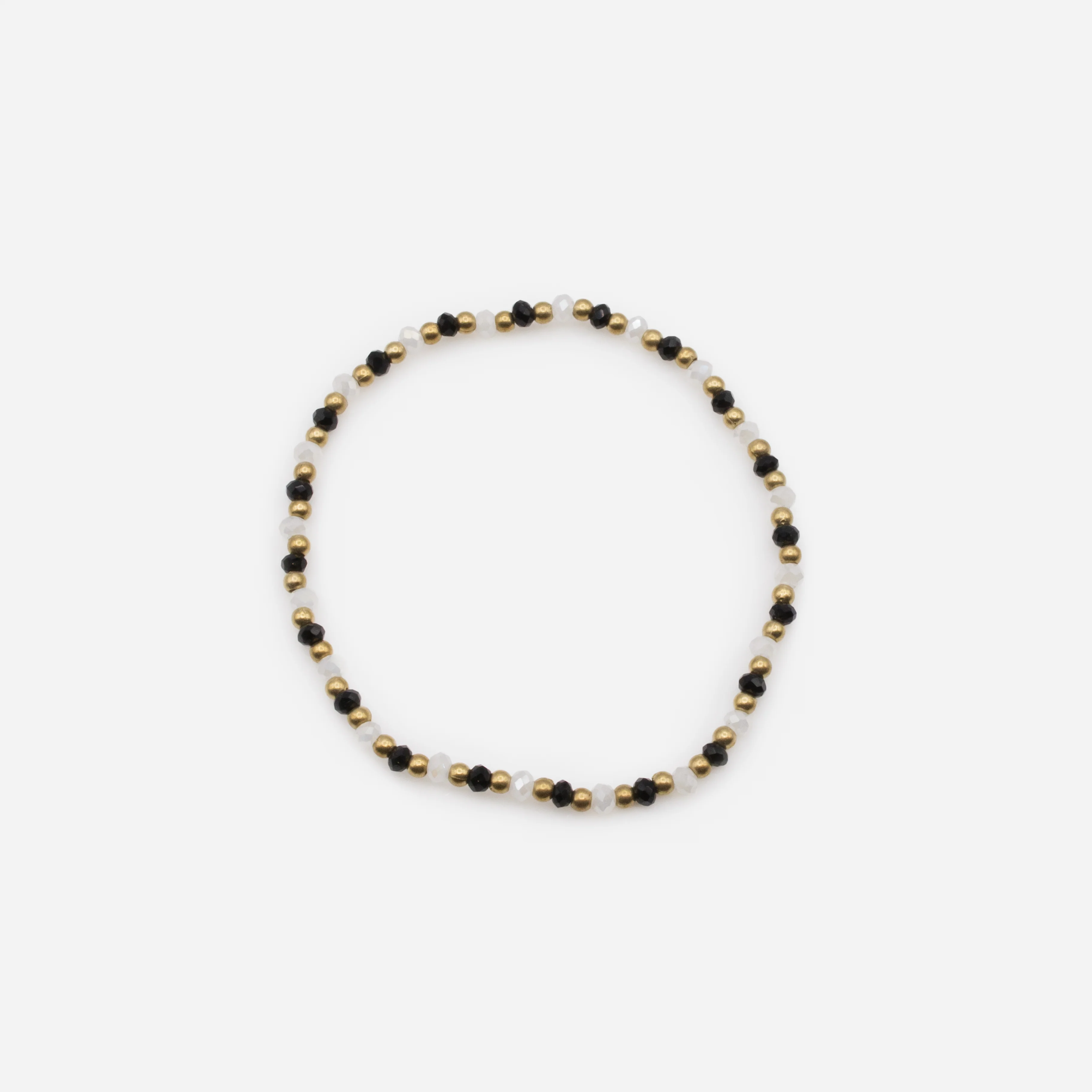 Bracelet élastique à petites billes trois couleurs - Image 2