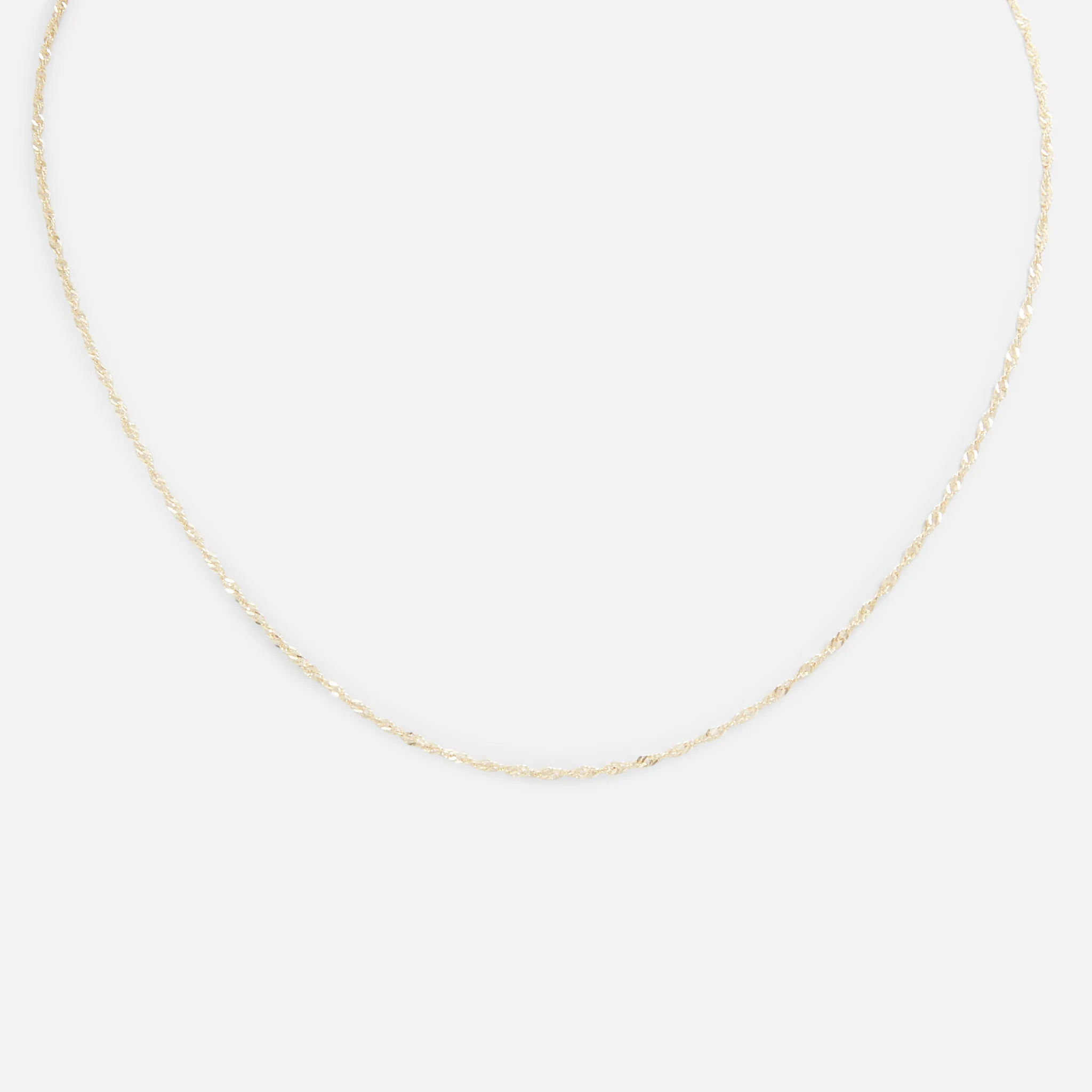 Chaîne singapour en or 10 carats 16 pouces