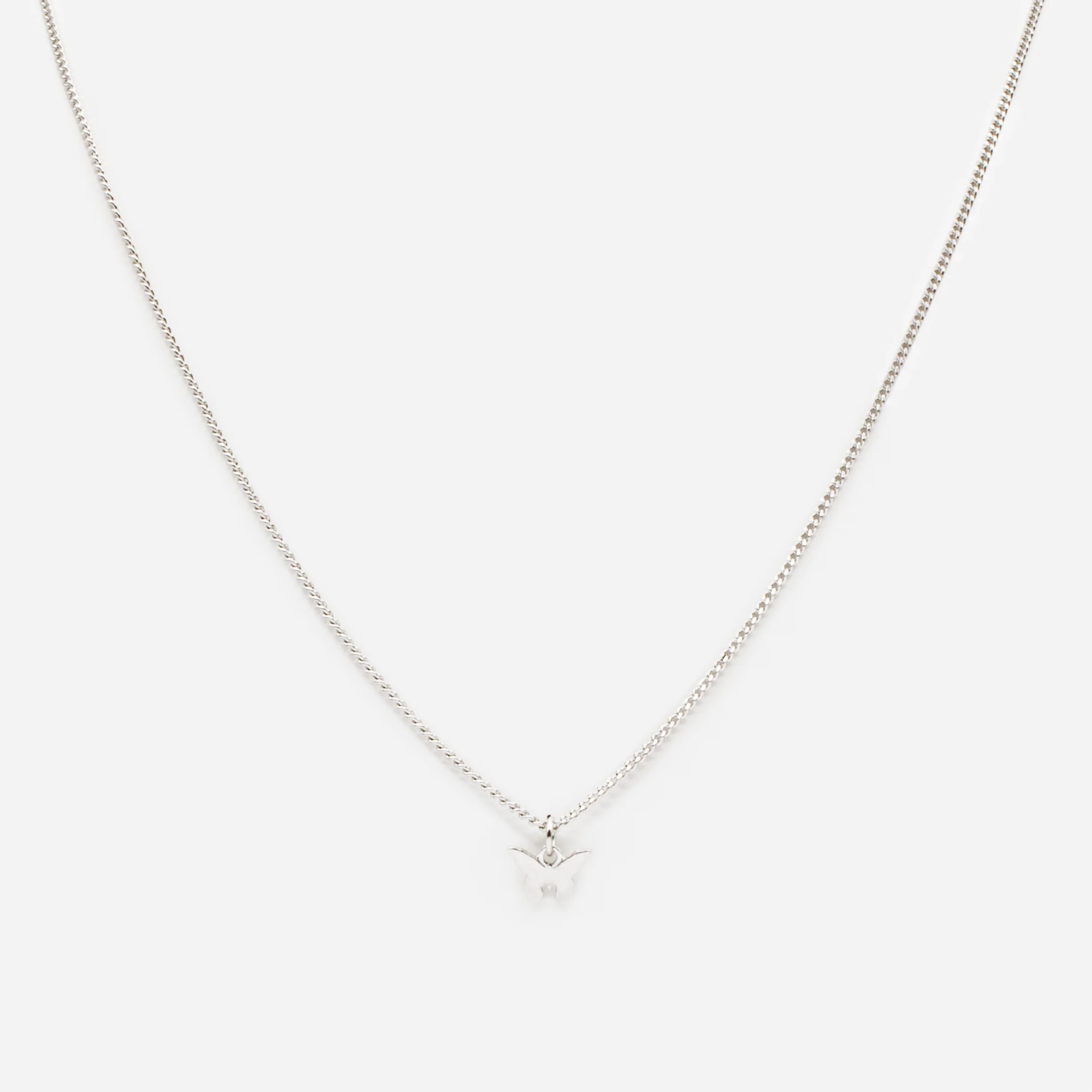 Collier argenté breloque petit papillon