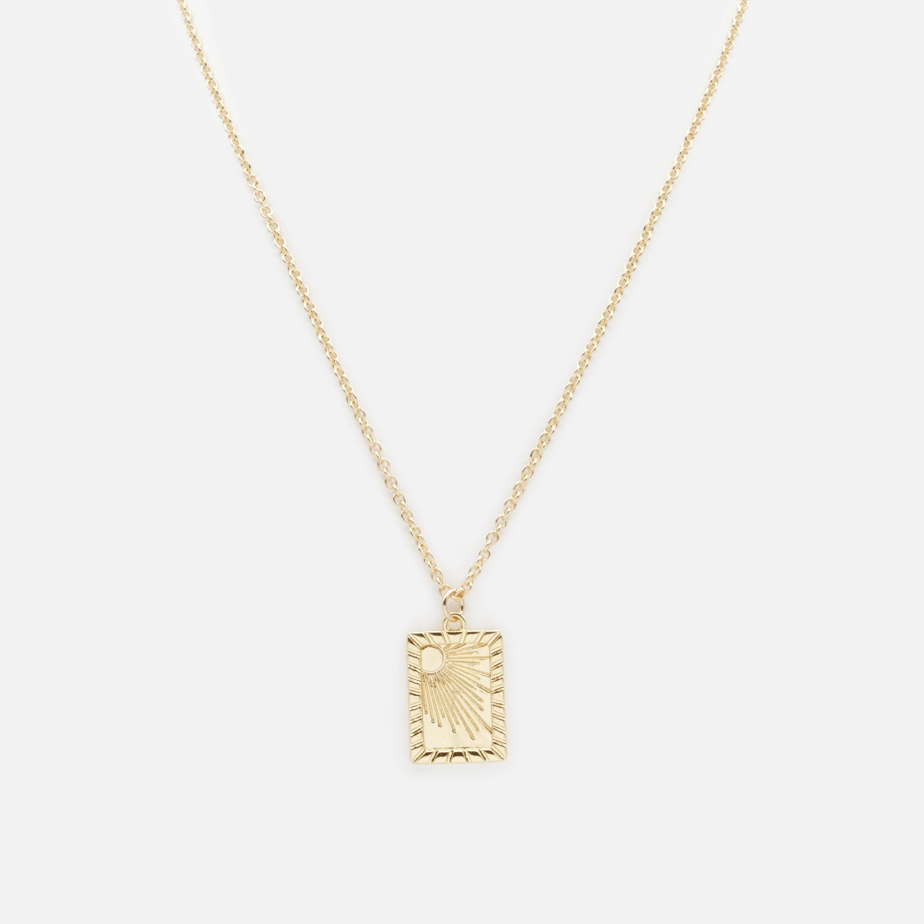 Collier doré soleil brûlant