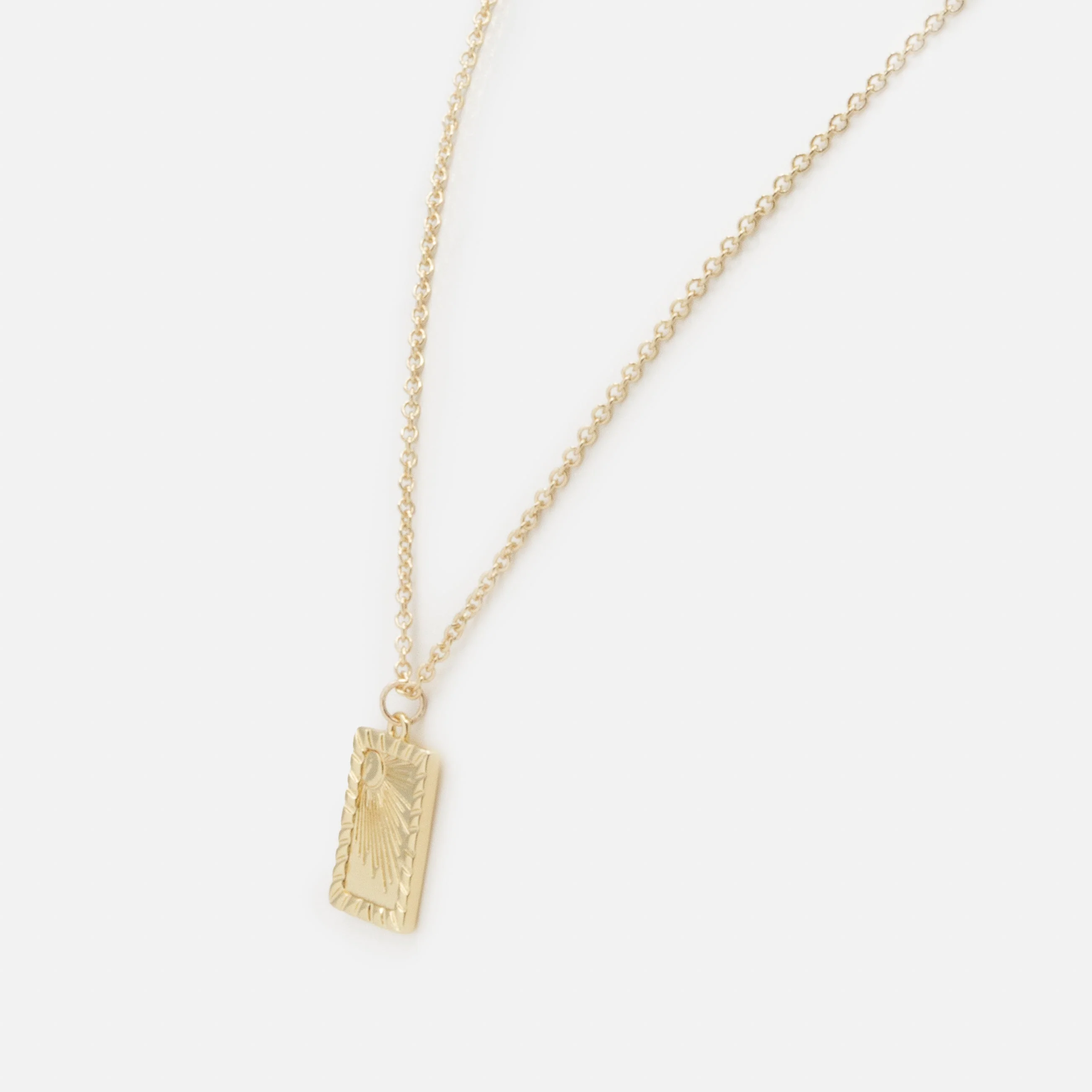 Collier doré soleil brûlant - Image 2