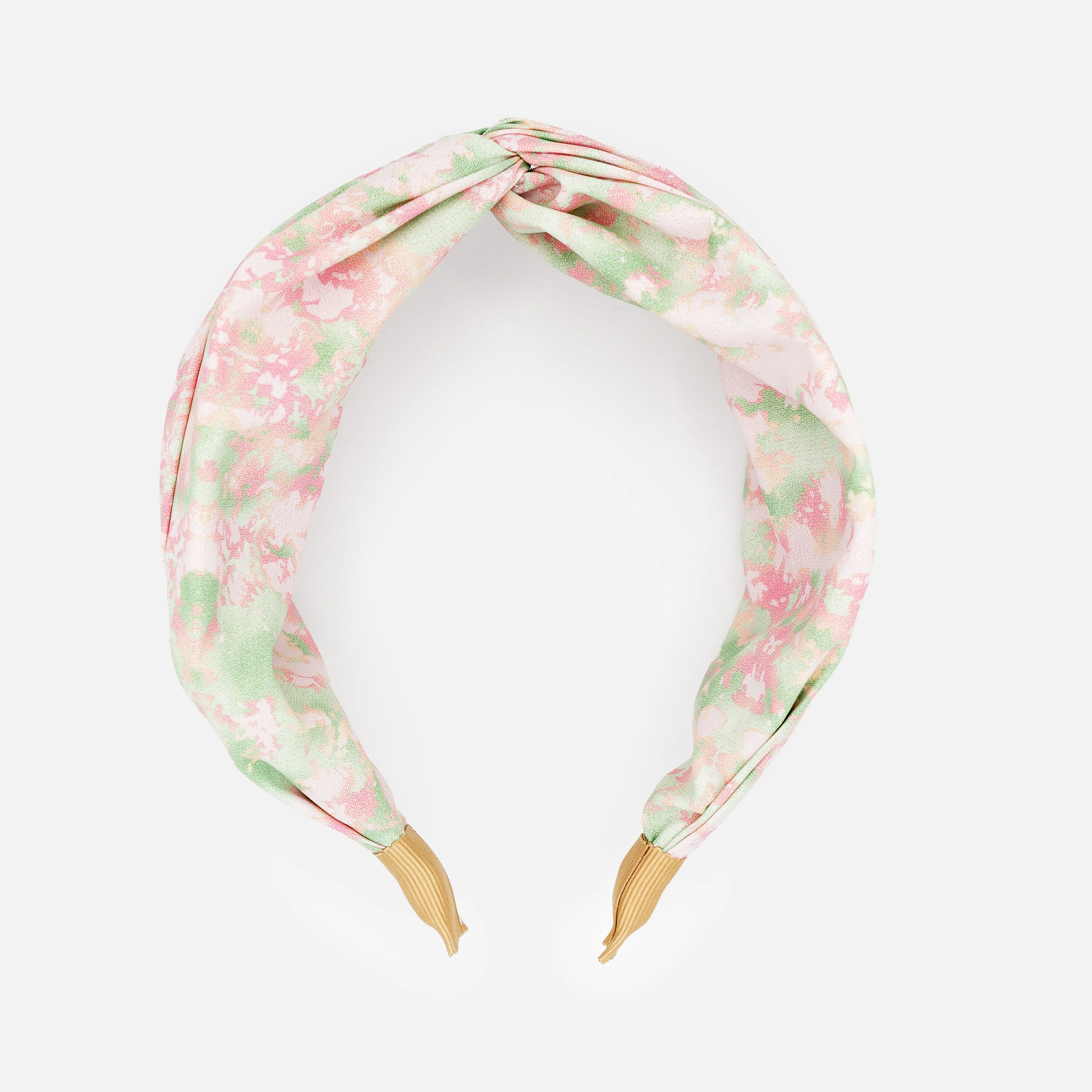 Bandeau rose et vert pâle avec noeud - Image 2