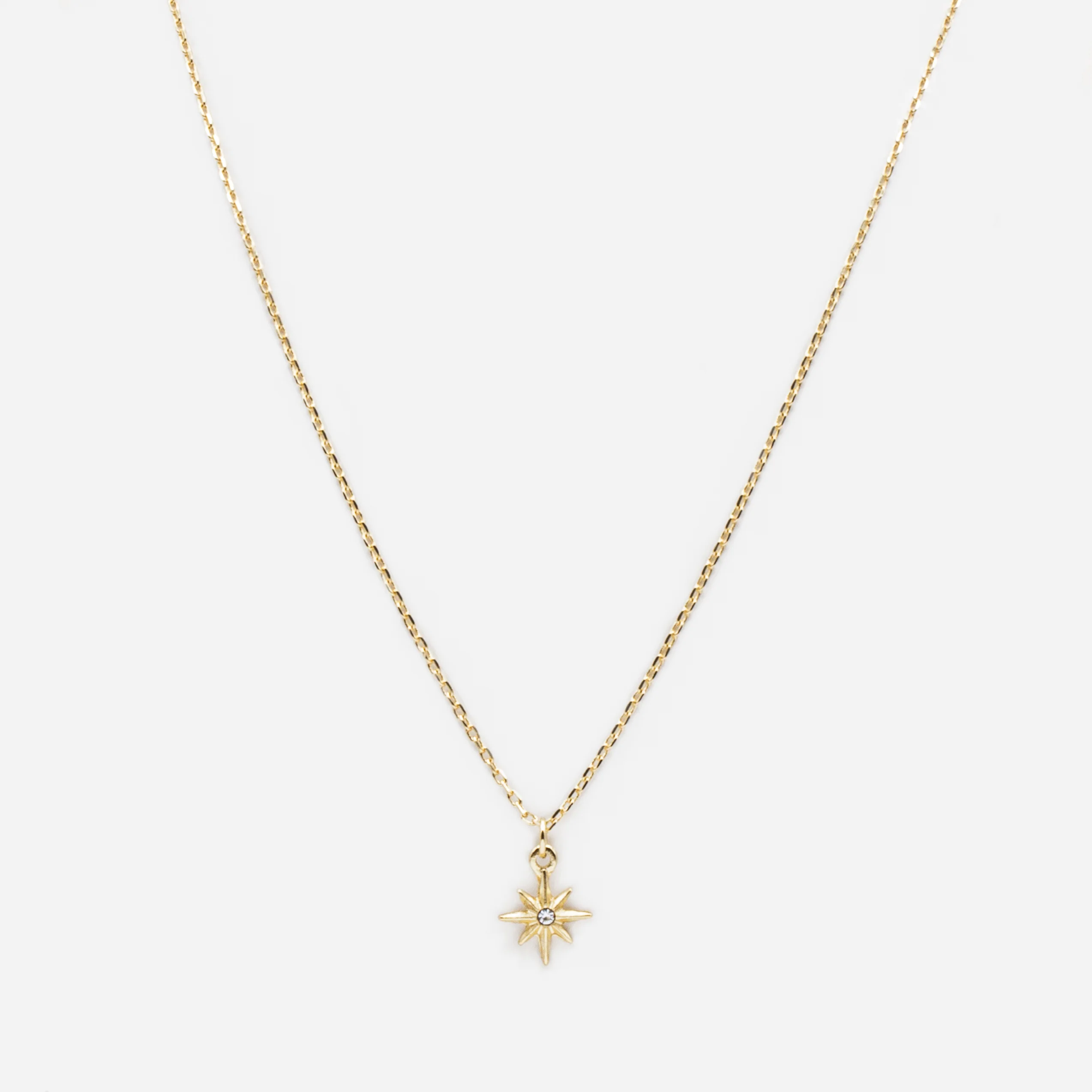 Ensemble de deux colliers dorés étoile et zircons cubiques - Image 3