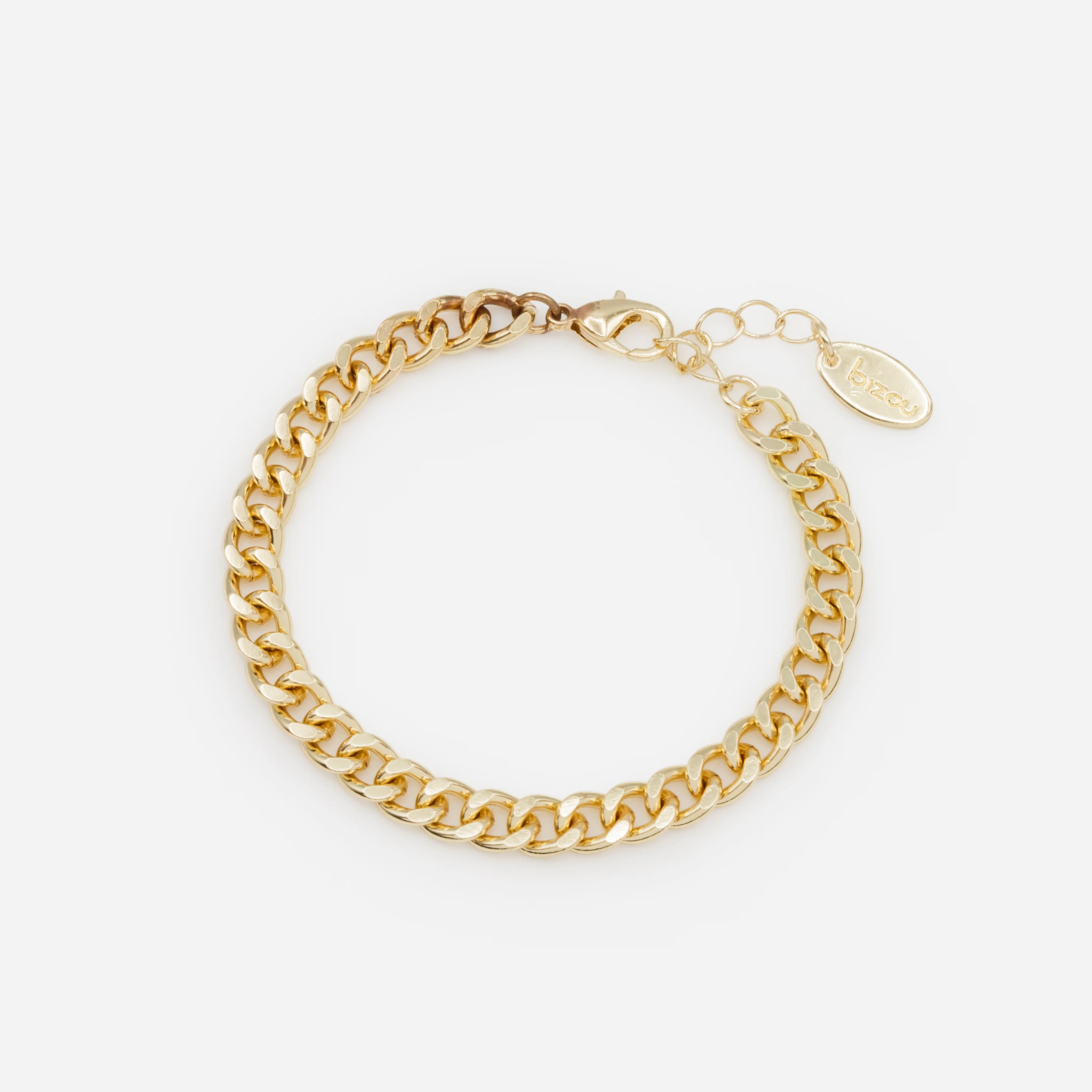 Ensemble de six bracelets dorés à mailles larges - Image 2
