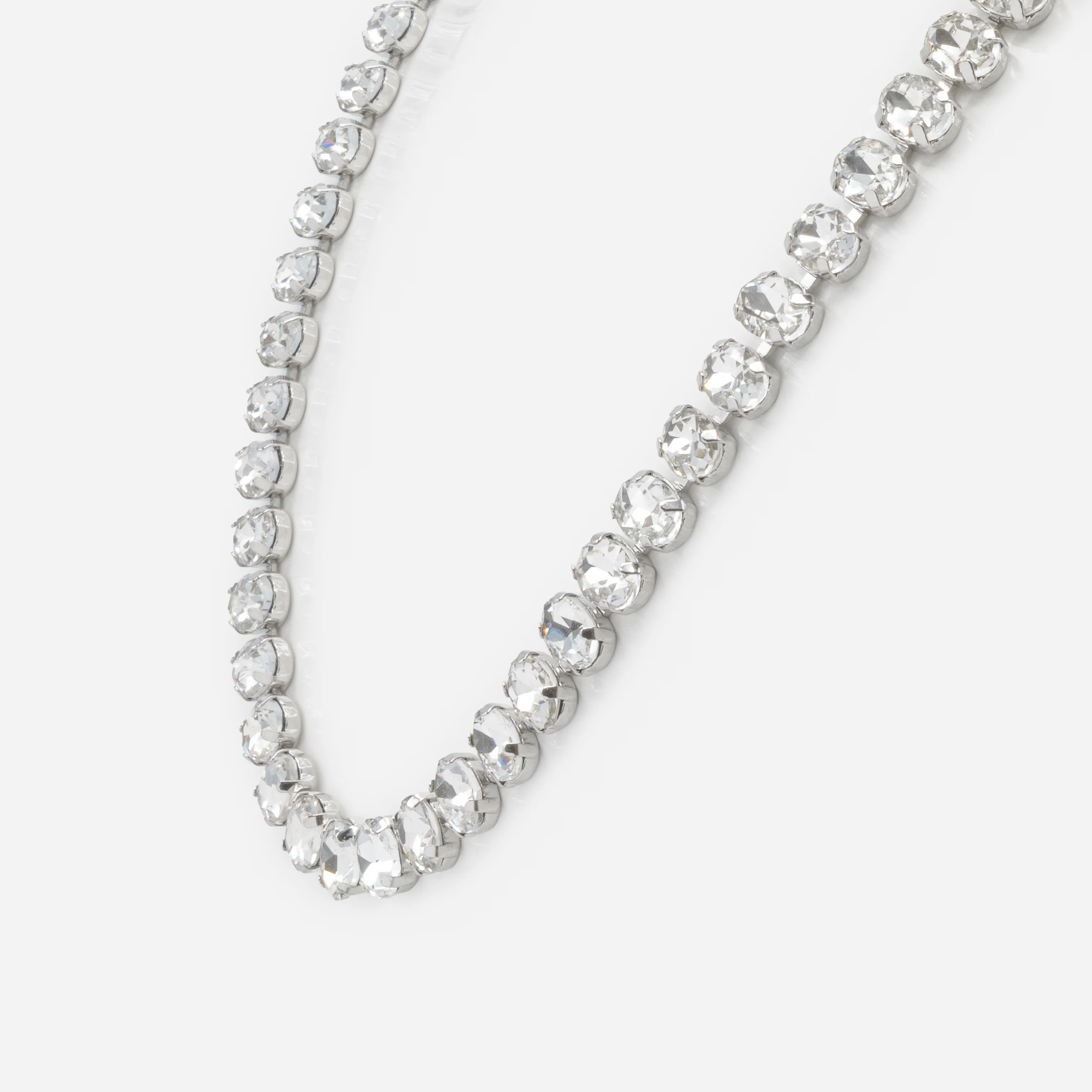 Ensemble rivière de zircons cubiques et boucles d'oreilles argentées avec pierres colorées - Image 4