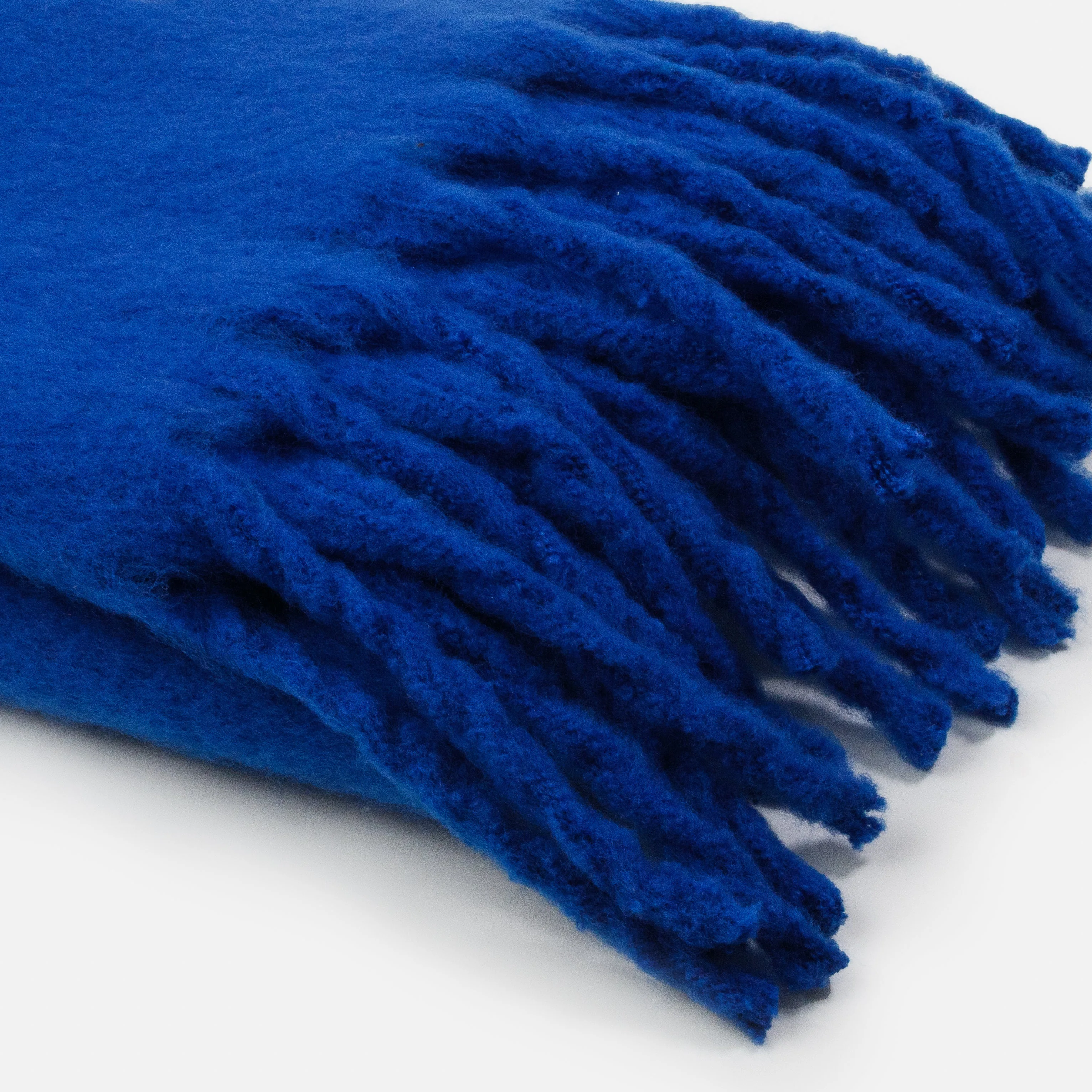 Foulard douillet à franges bleu royal - Image 3