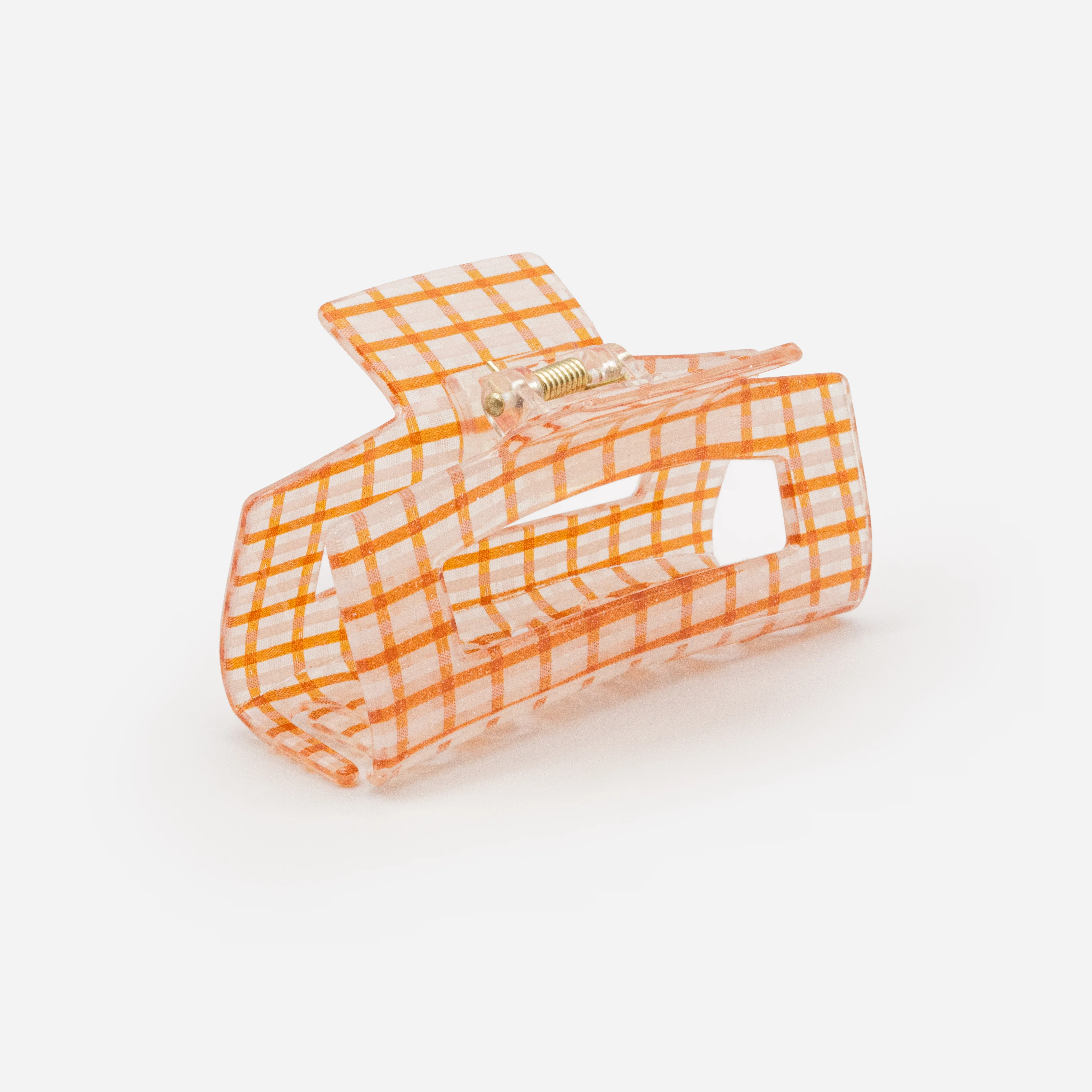 Grande pince à carreaux oranges et blancs - Image 2
