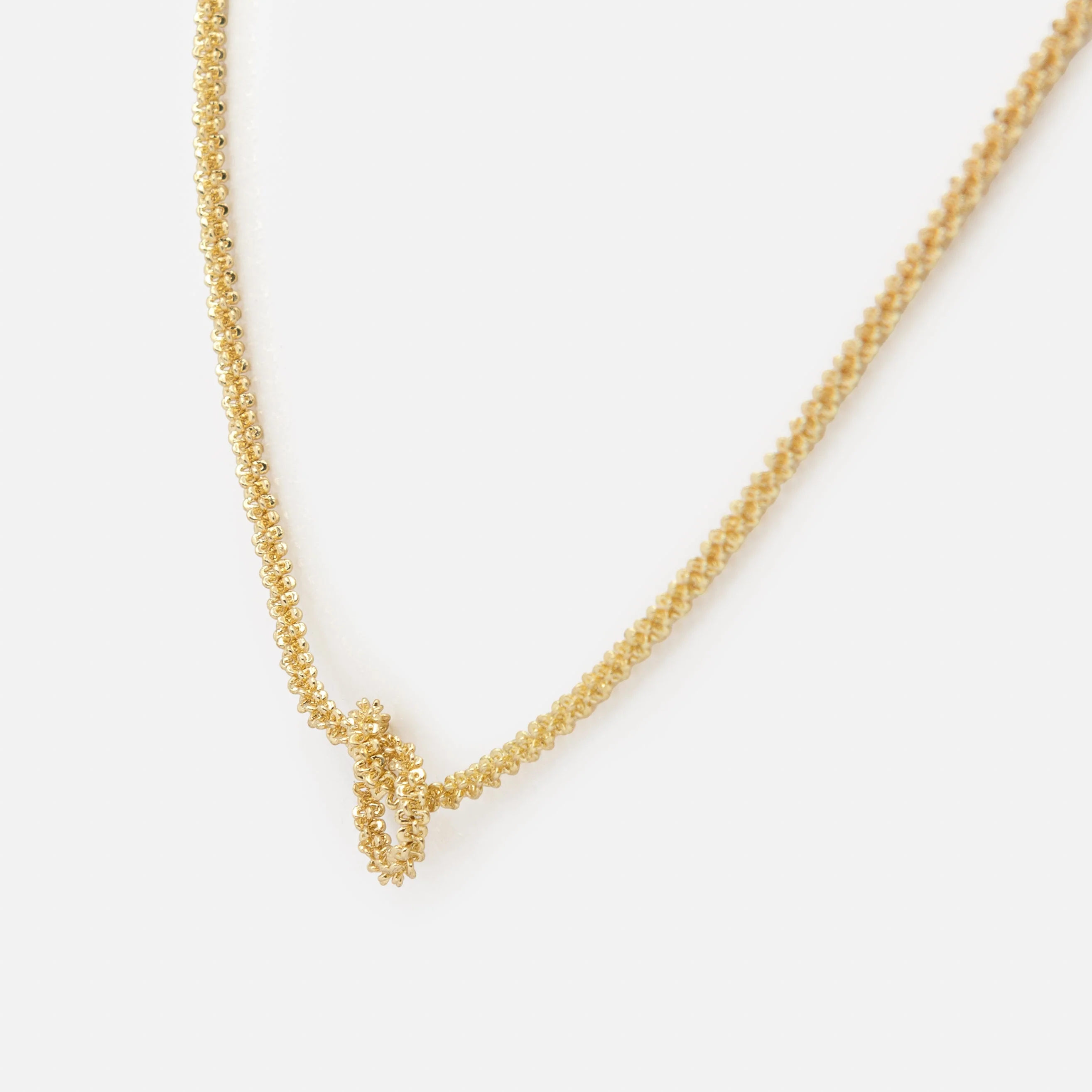 Collier doré petit nœud - Image 2