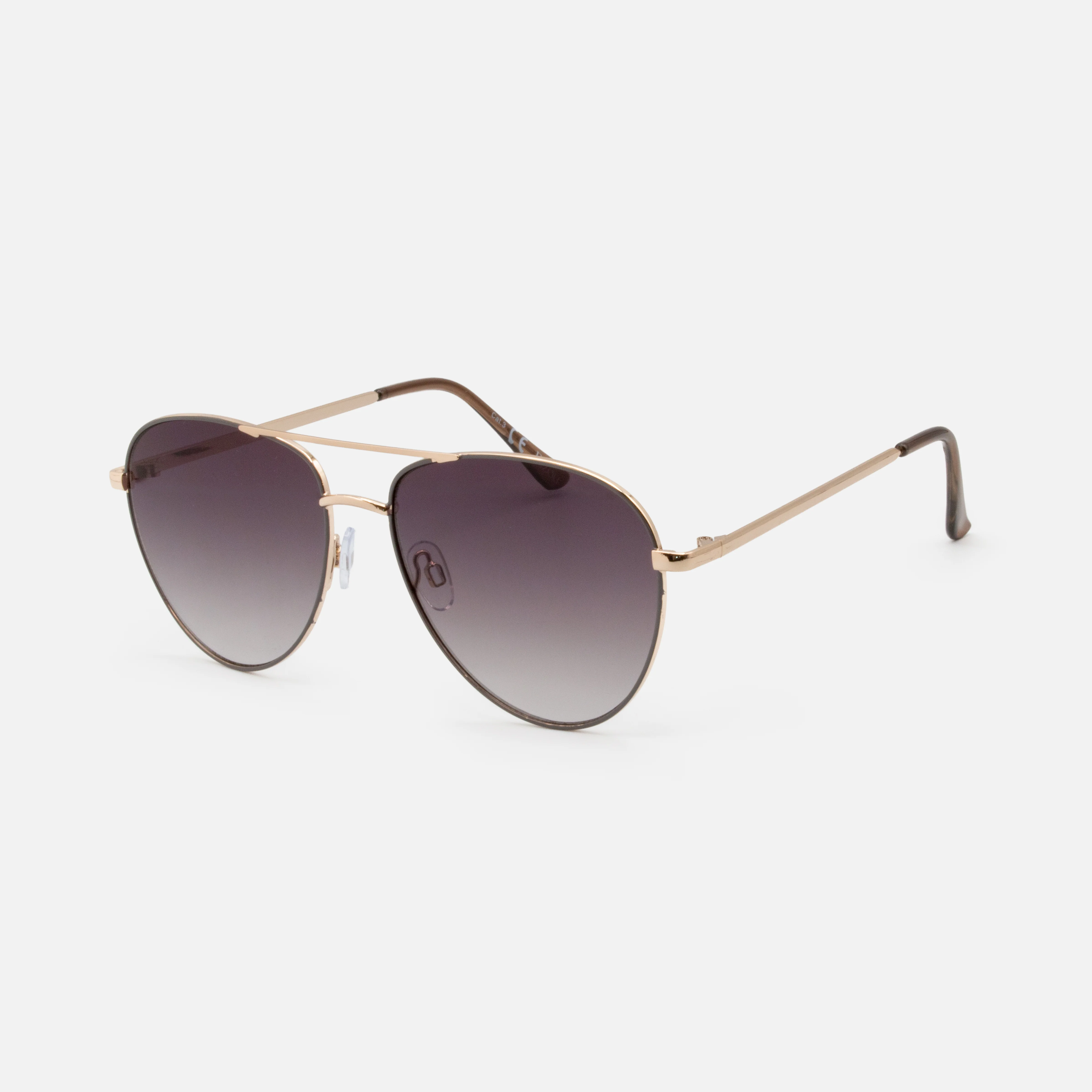 Lunettes de soleil aviateur dorées et grises