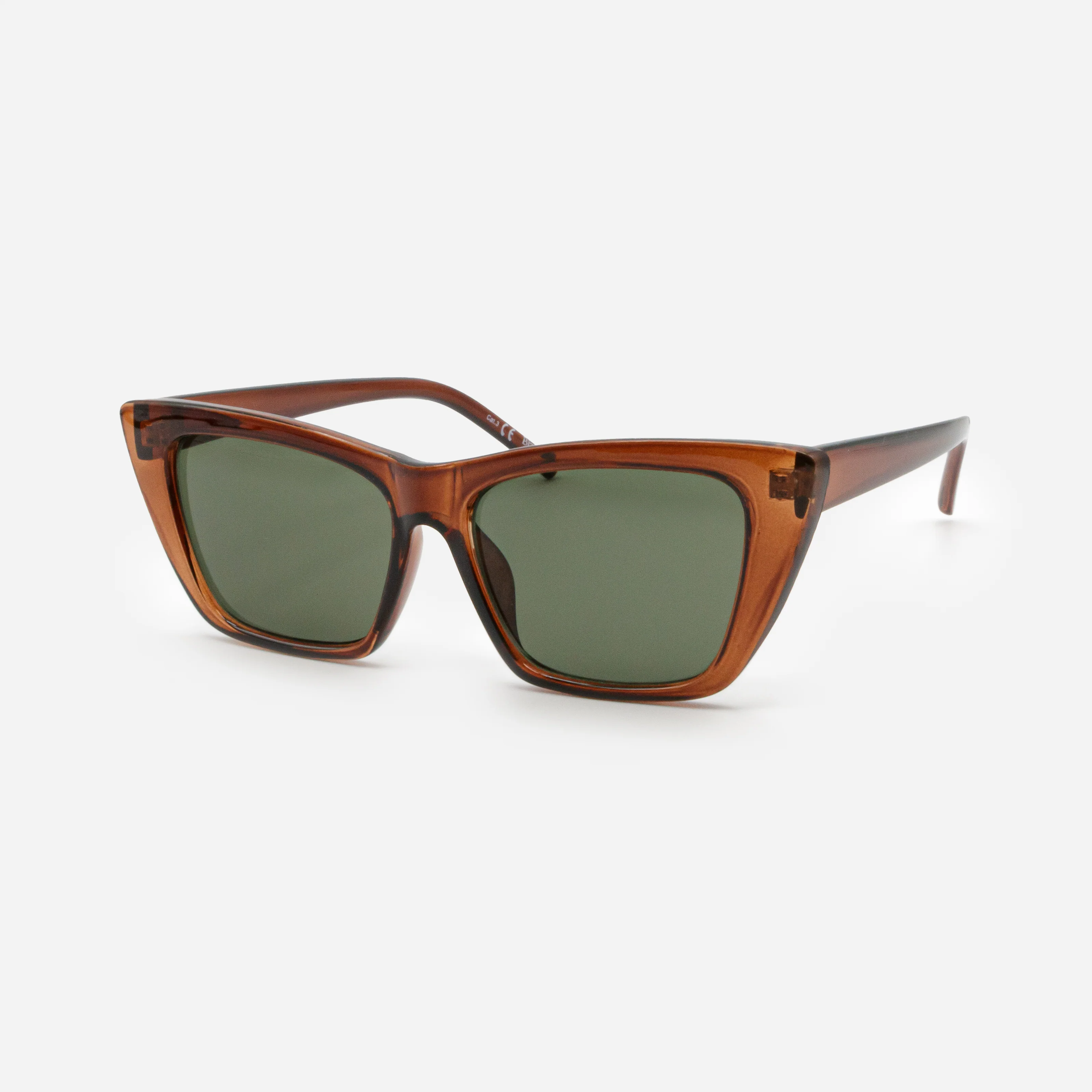 Lunettes de soleil brunes avec verres verts