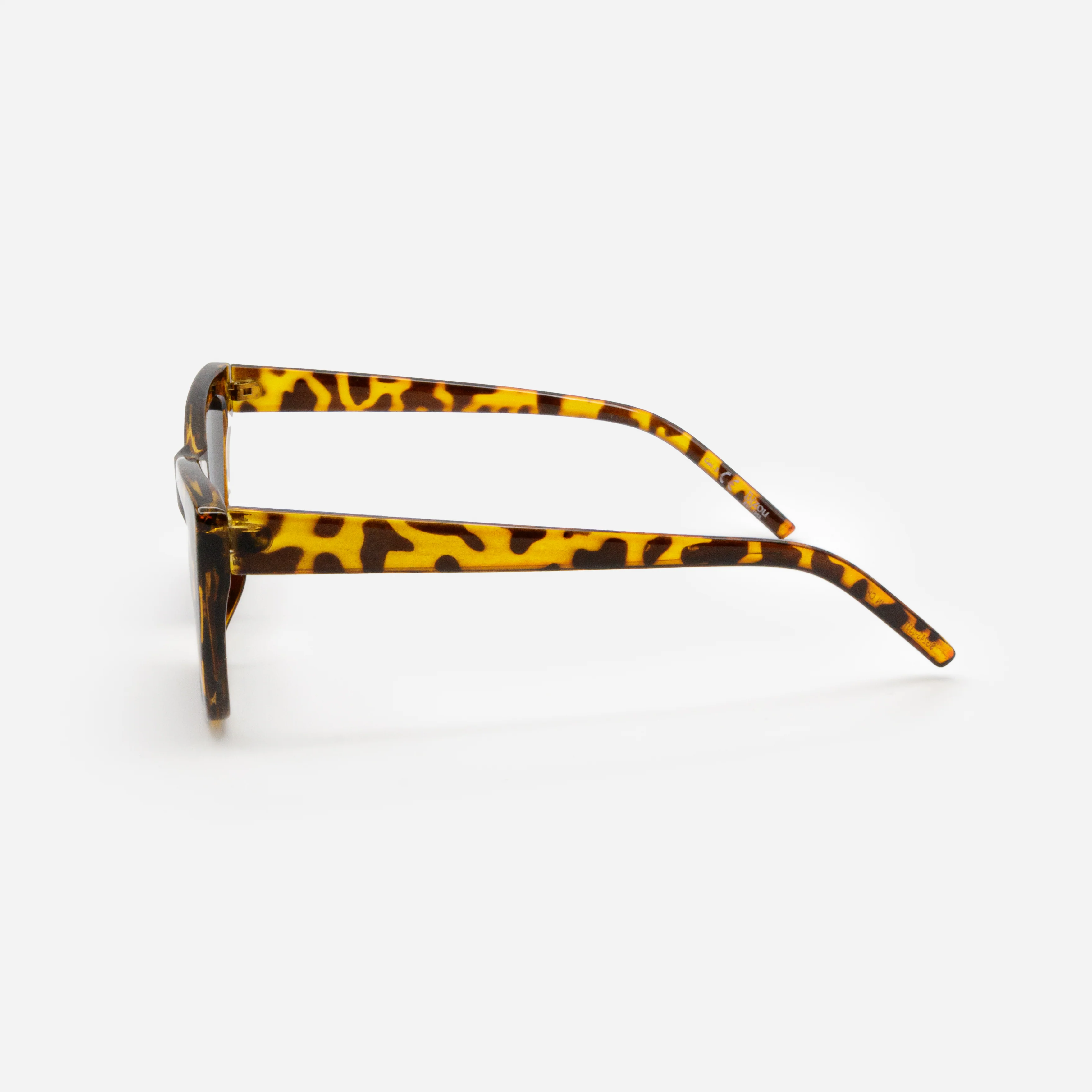 Lunettes de soleil écaille de tortue avec verres noirs - Image 2