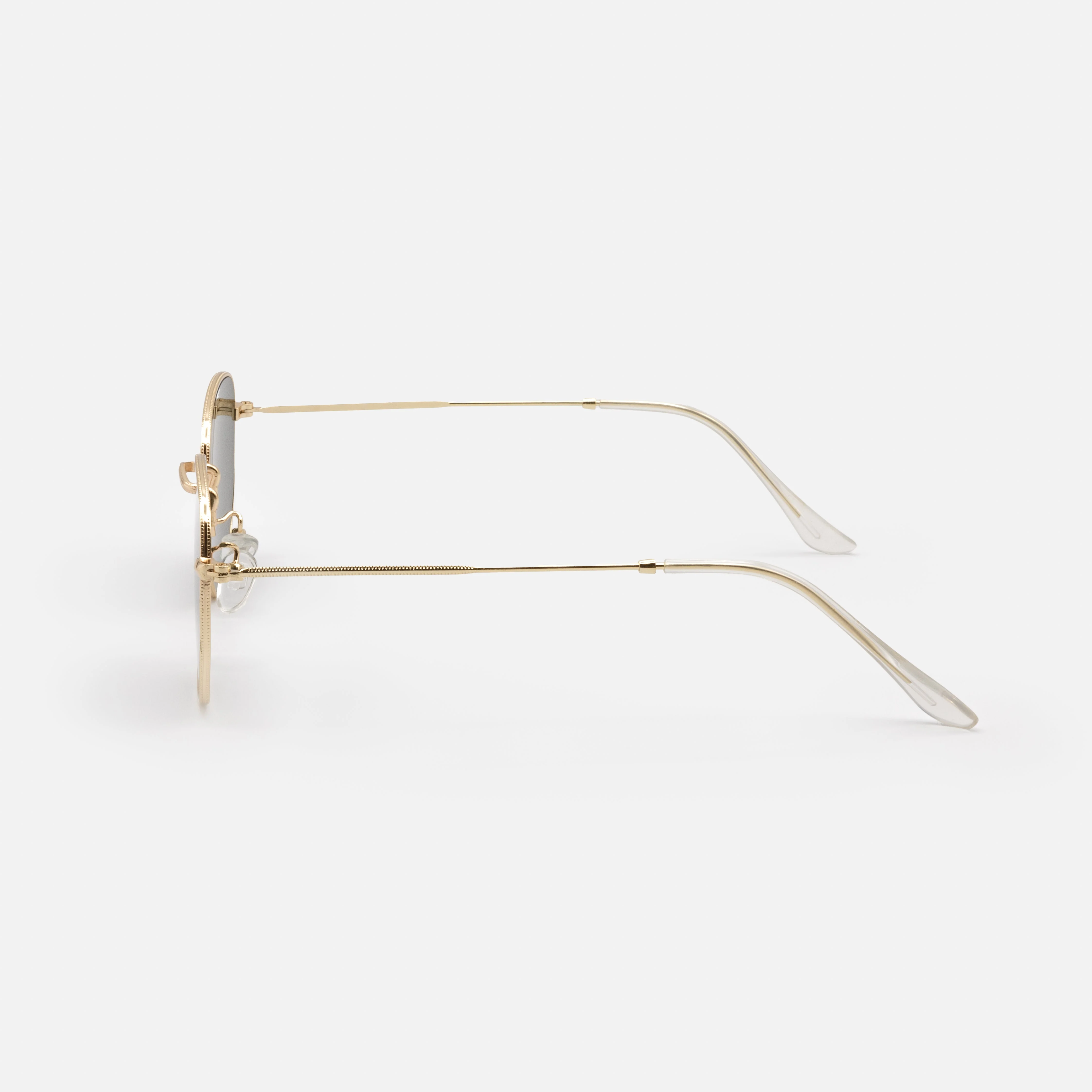 Lunettes de soleil dorées avec verres verts - Image 2