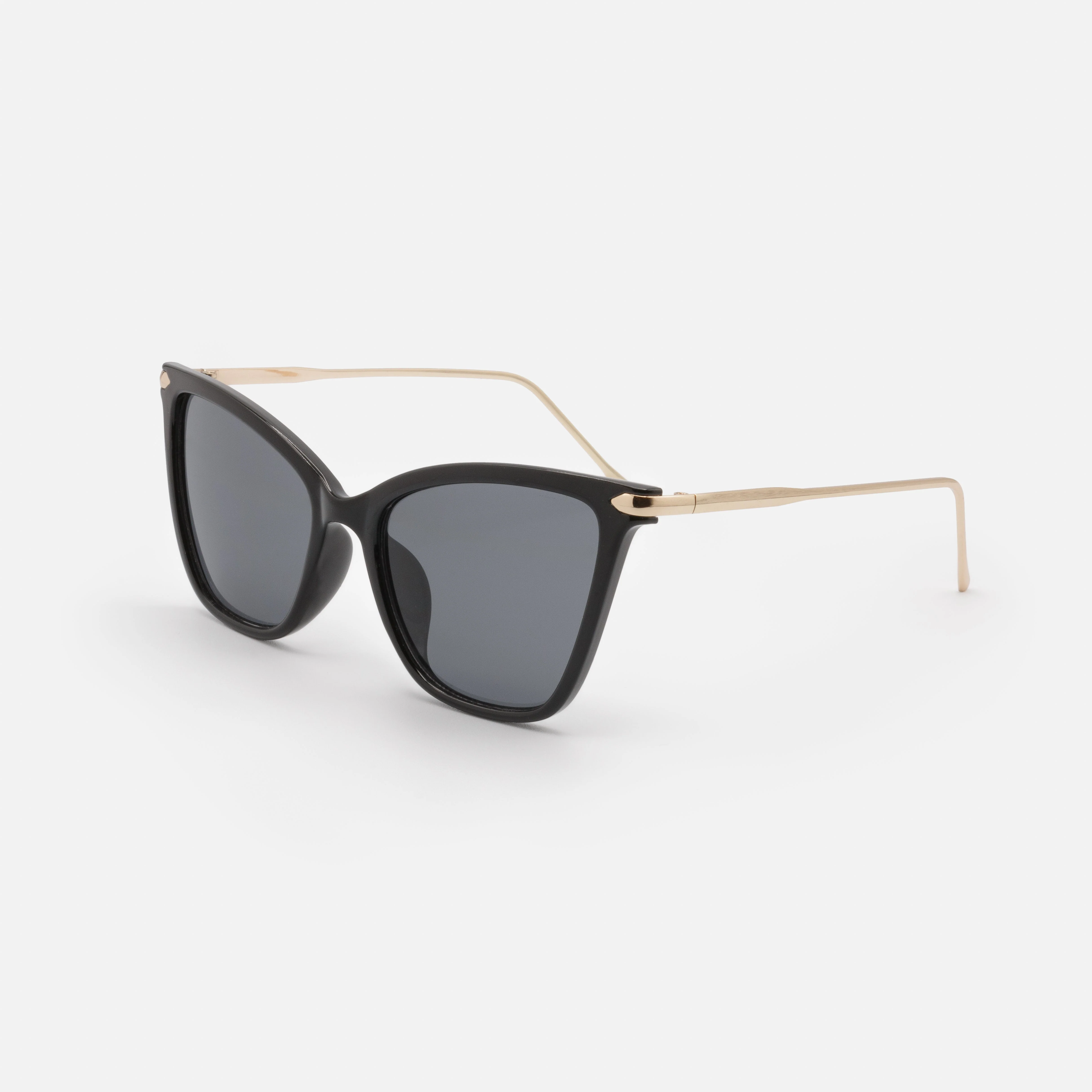 Lunettes de soleil noires et dorées avec verres foncés