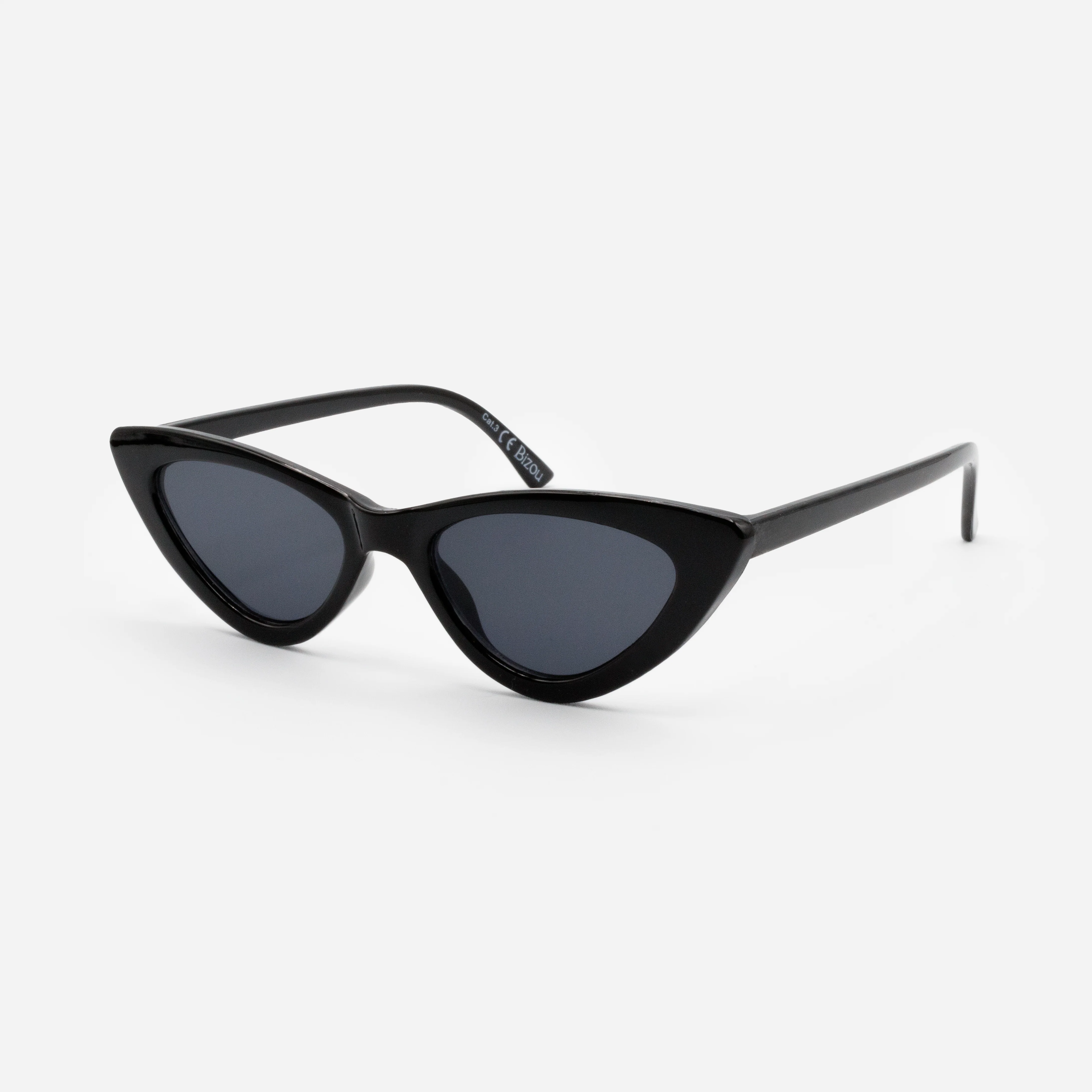 Mini lunettes de soleil vintage noires avec verres noirs