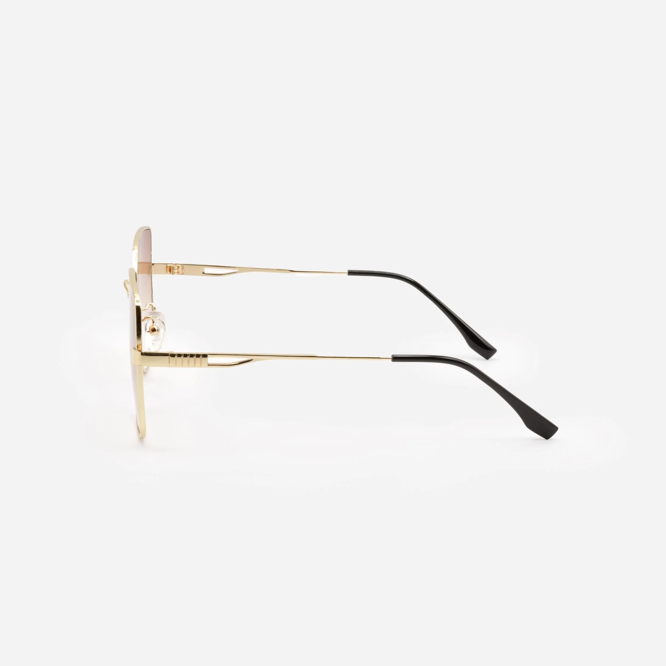 Lunettes de soleil dorées avec verres pâles - Image 2