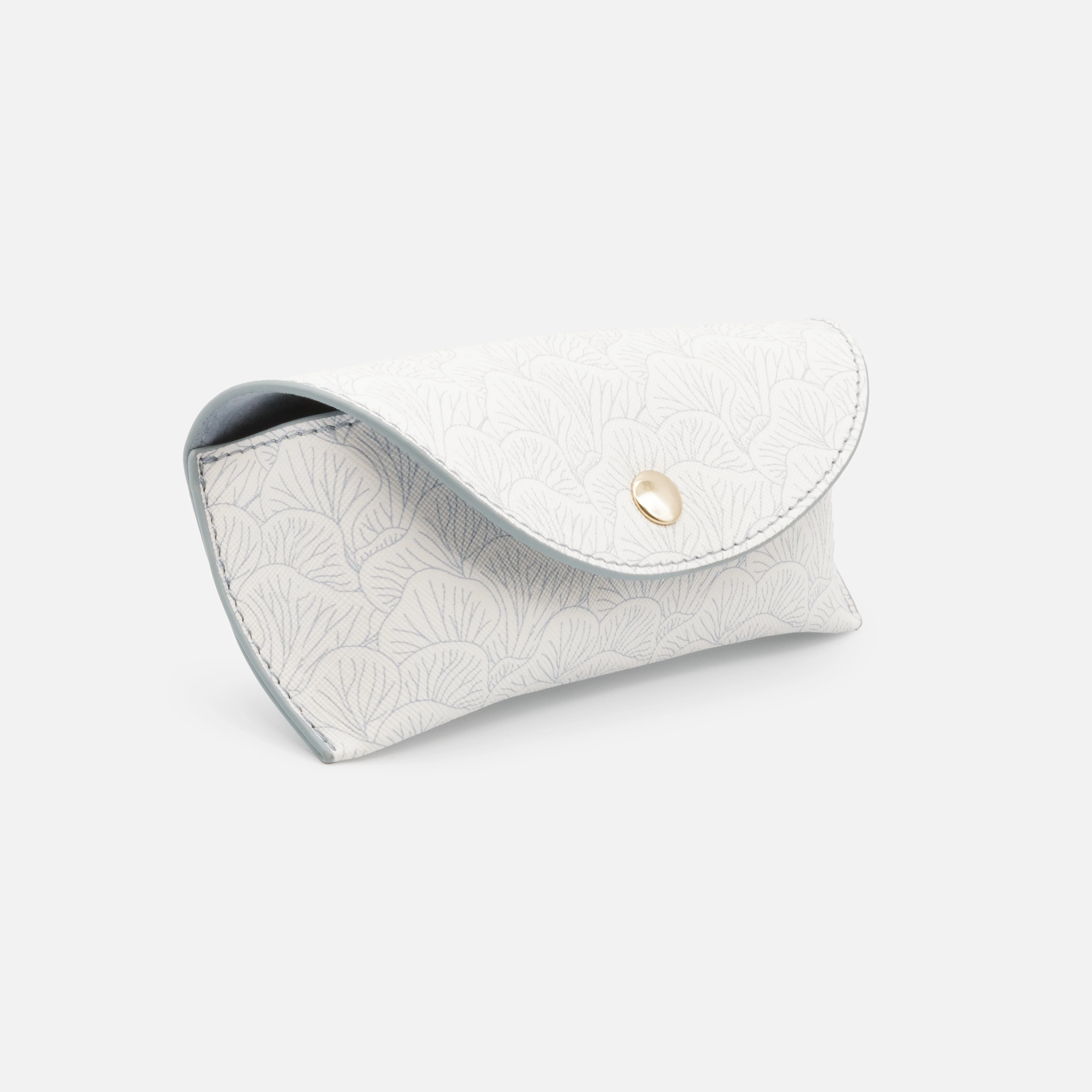 Étui à lunettes de soleil souple à motif coraux bleus - Image 2