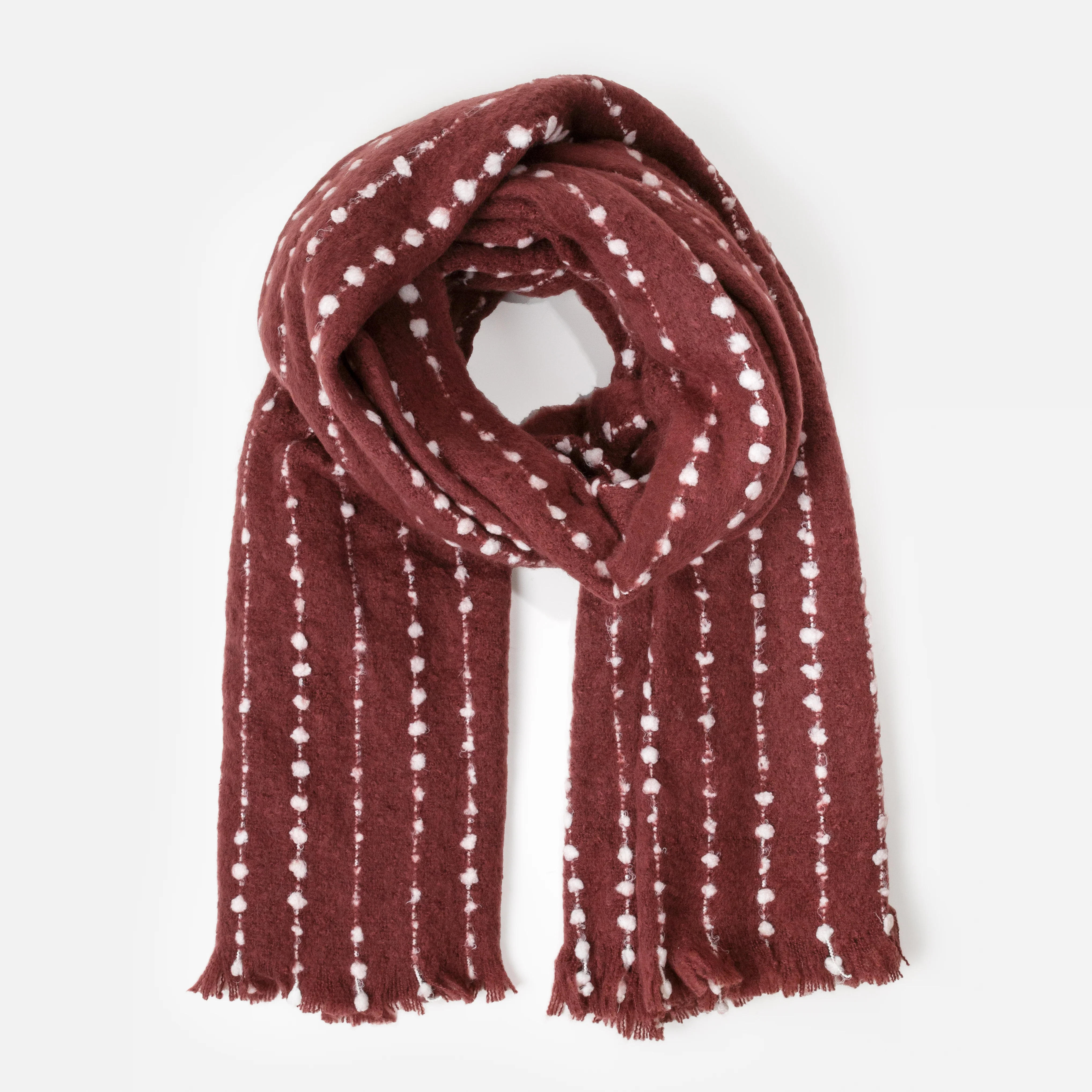 Foulard douillet bourgogne à guirlandes