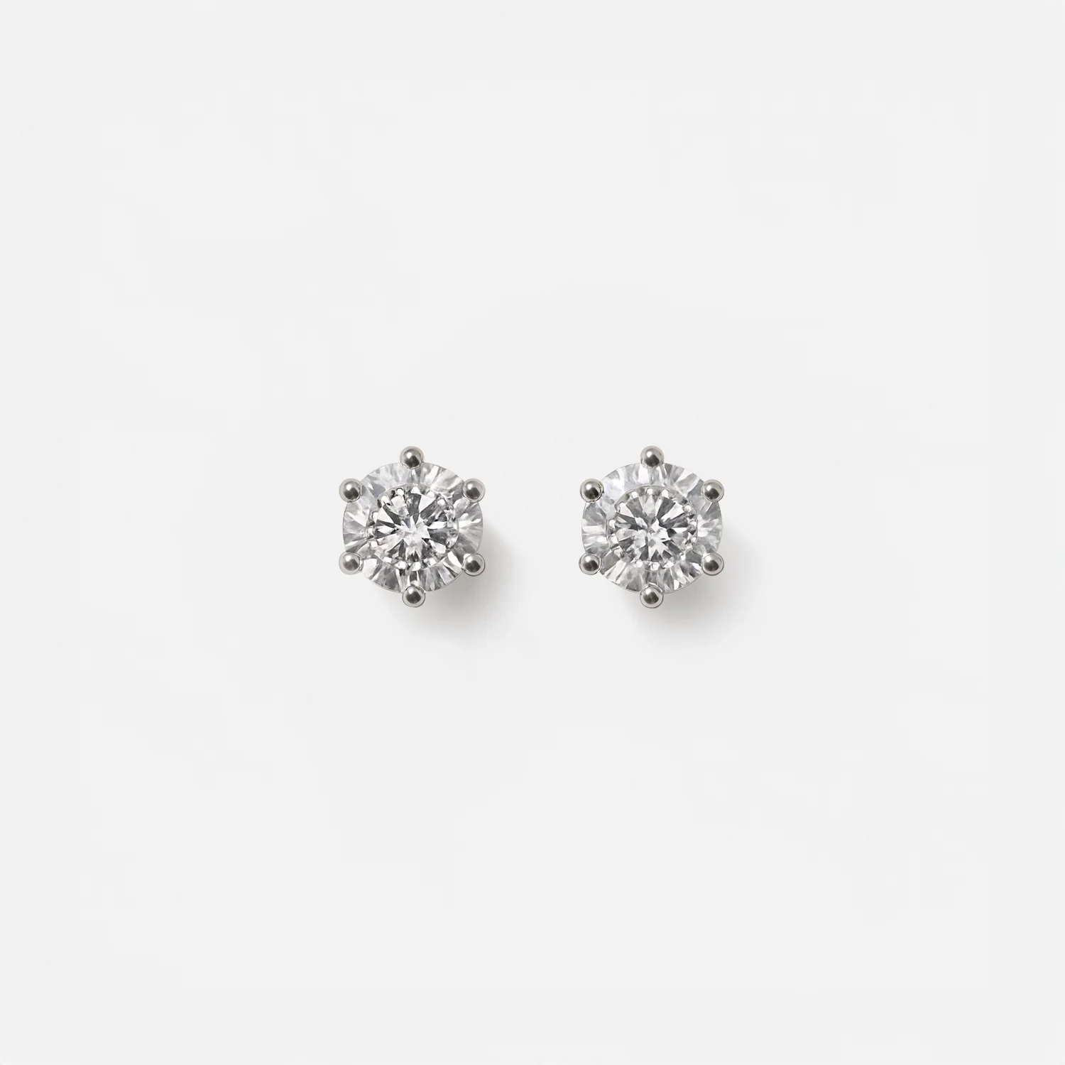 Mini boucles d'oreilles argentées en acier inoxydable avec zircon cubique 3 mm