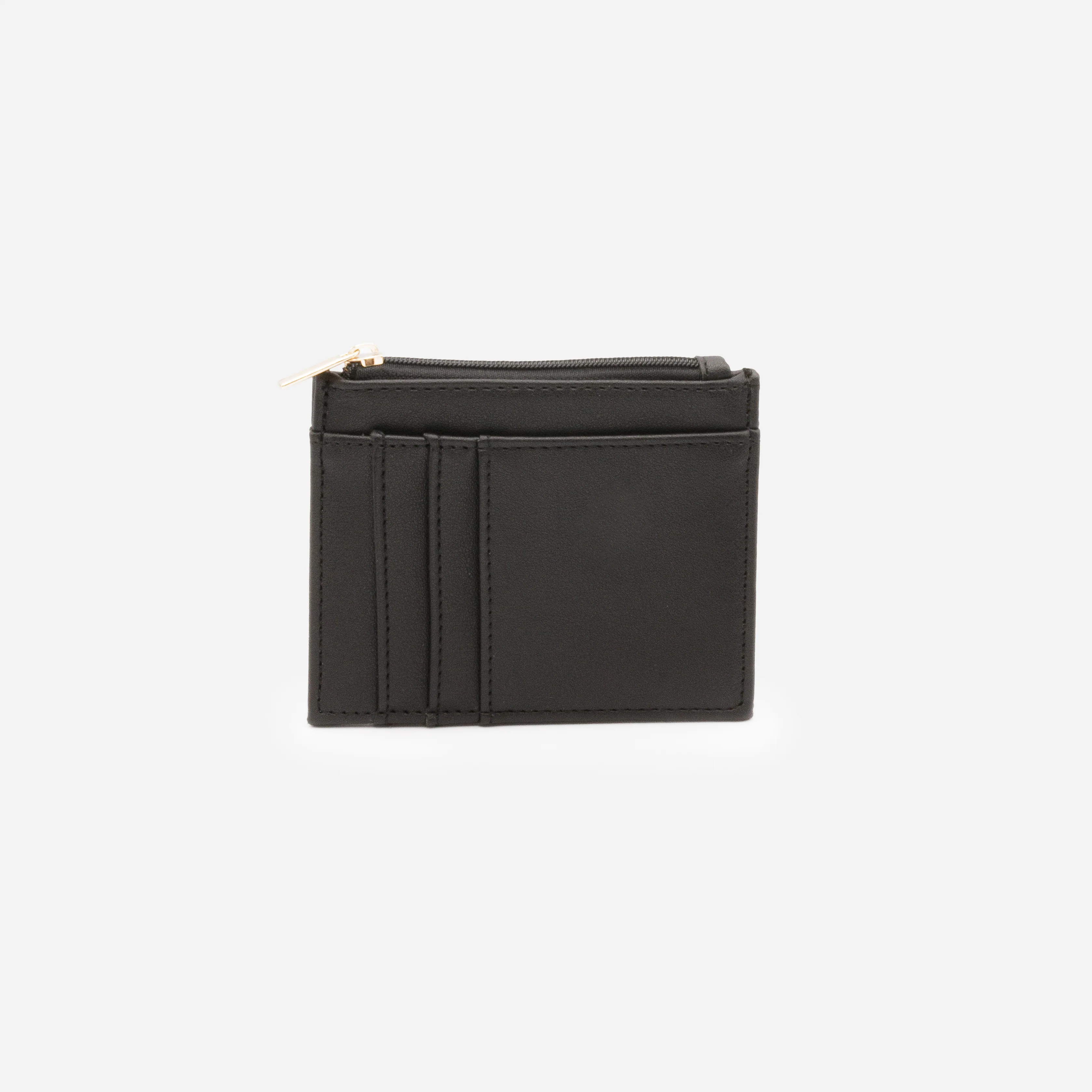 Petit porte-cartes noir avec fermeture éclair - Image 3
