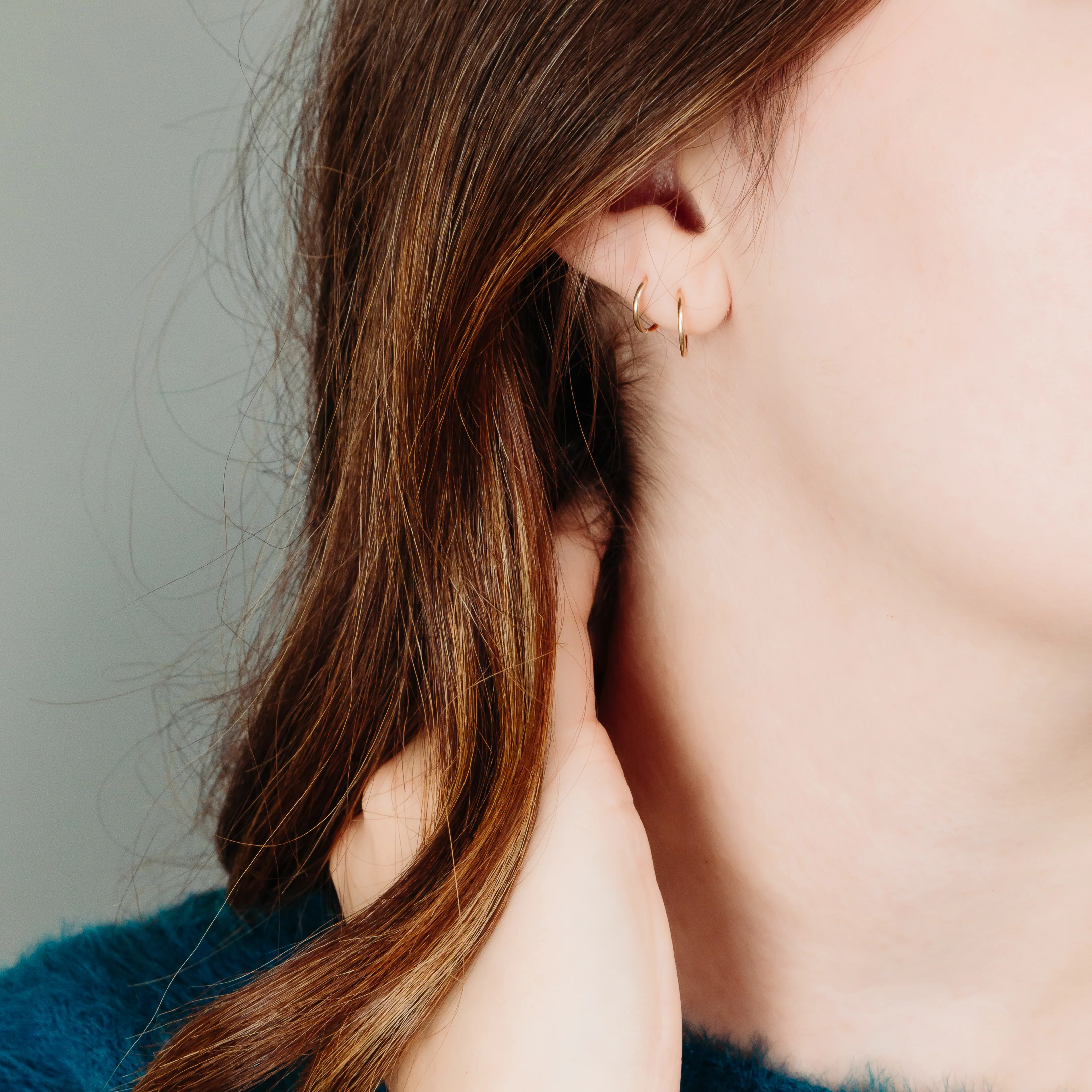 Boucles d'oreilles dormeuses 12 mm en or 10 carats - Image 3