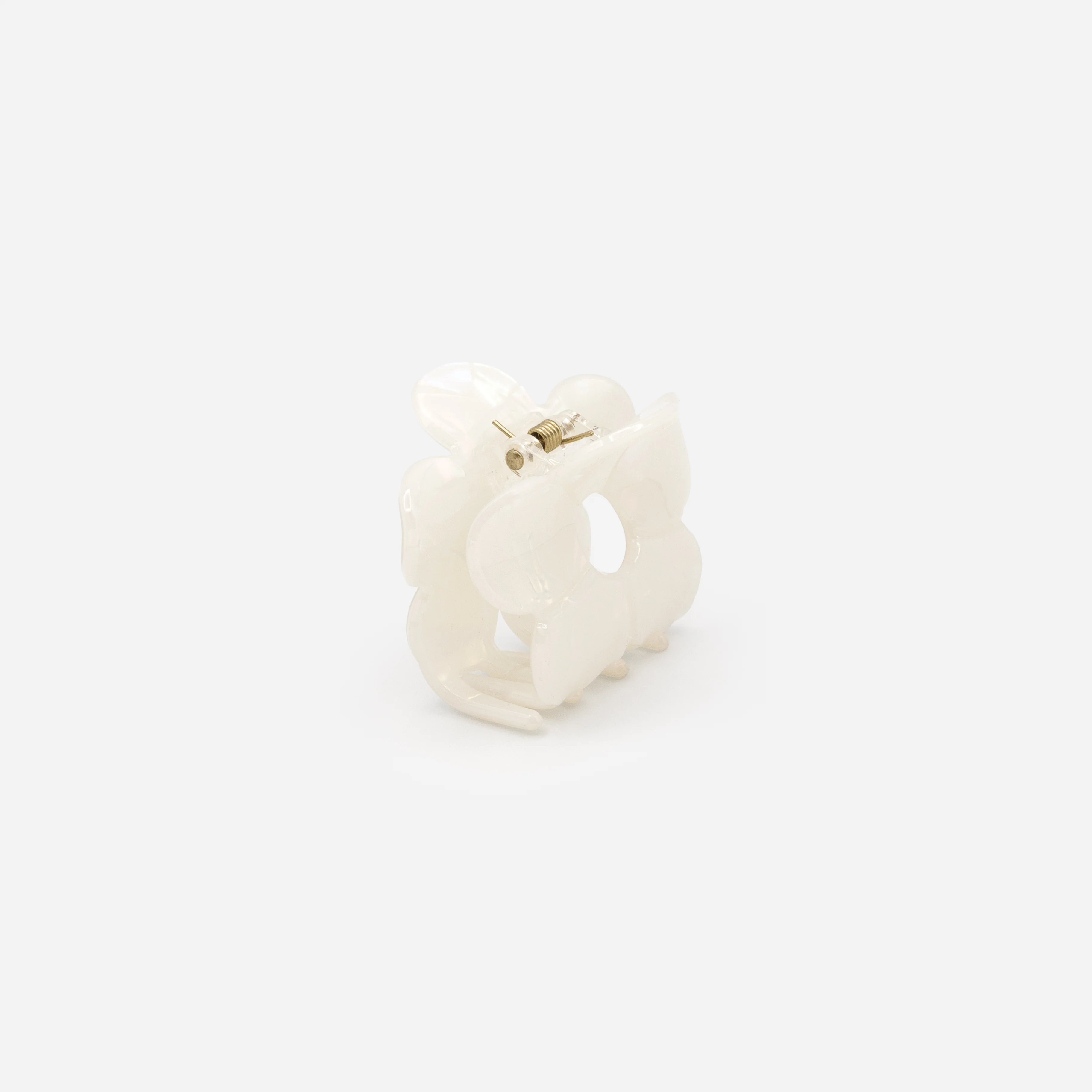 Pince moyenne fleur blanche nacrée - Image 2