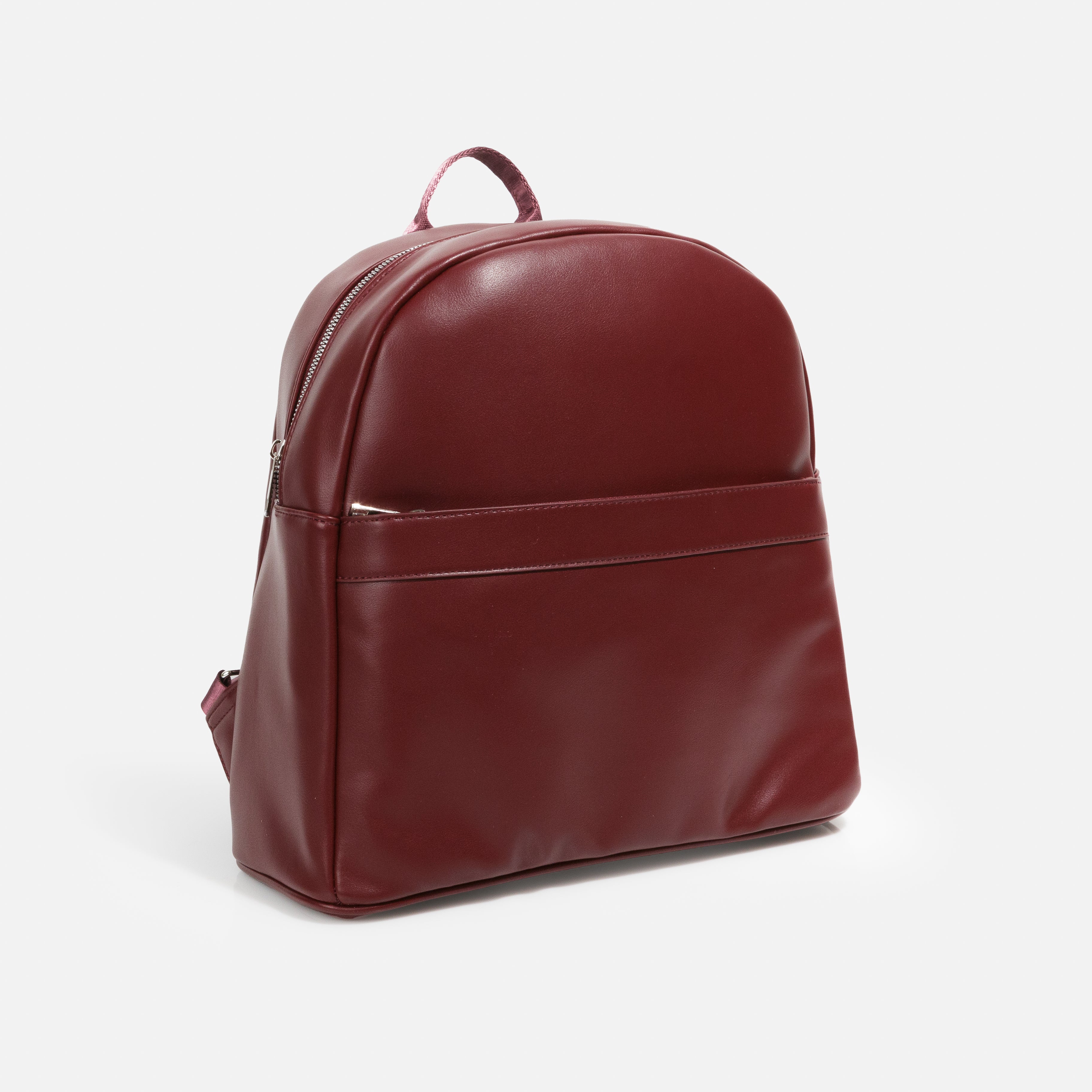 Sac à dos rouge vin avec sangles en nylon