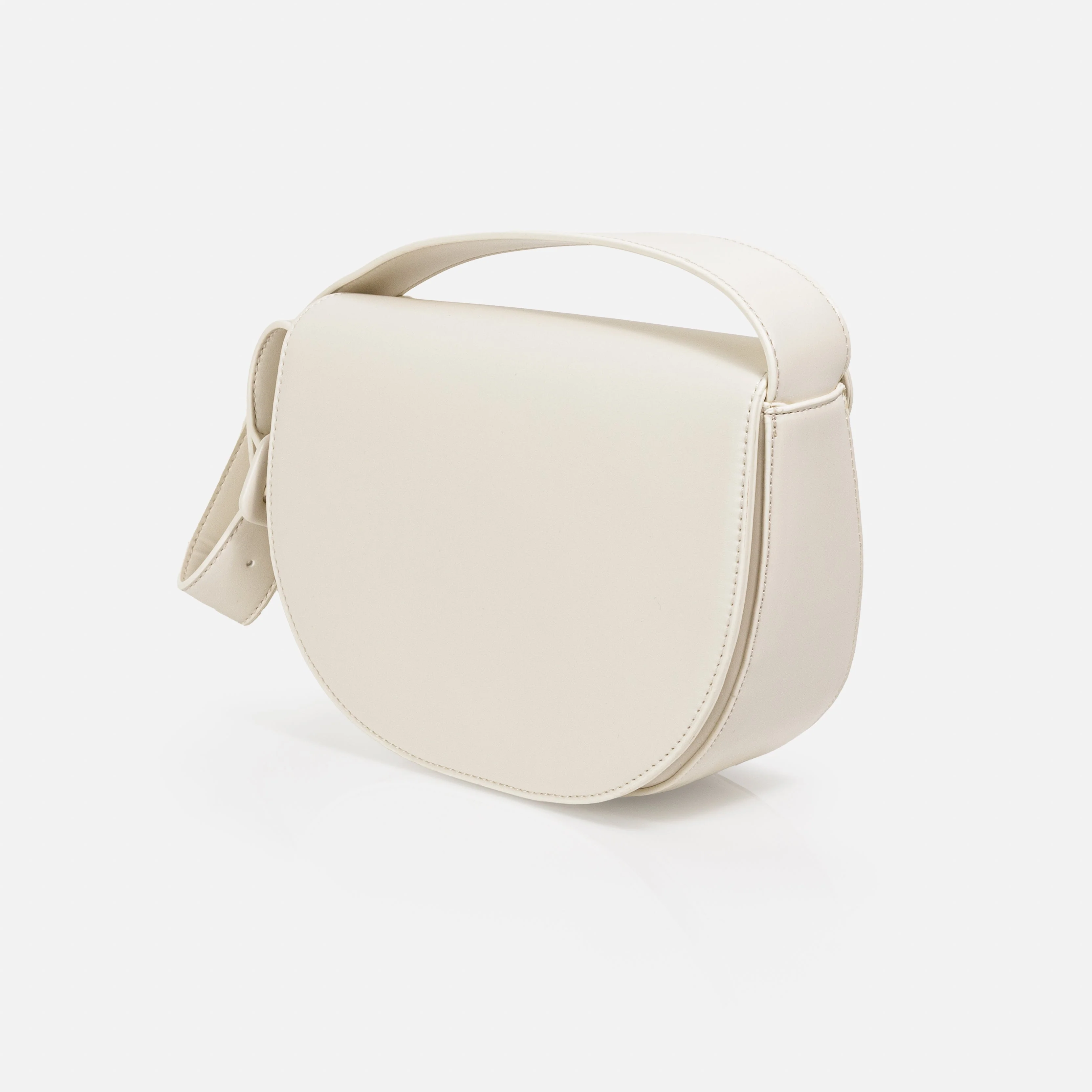 Sac à main ivoire avec sangle ceinture en PU - Image 3