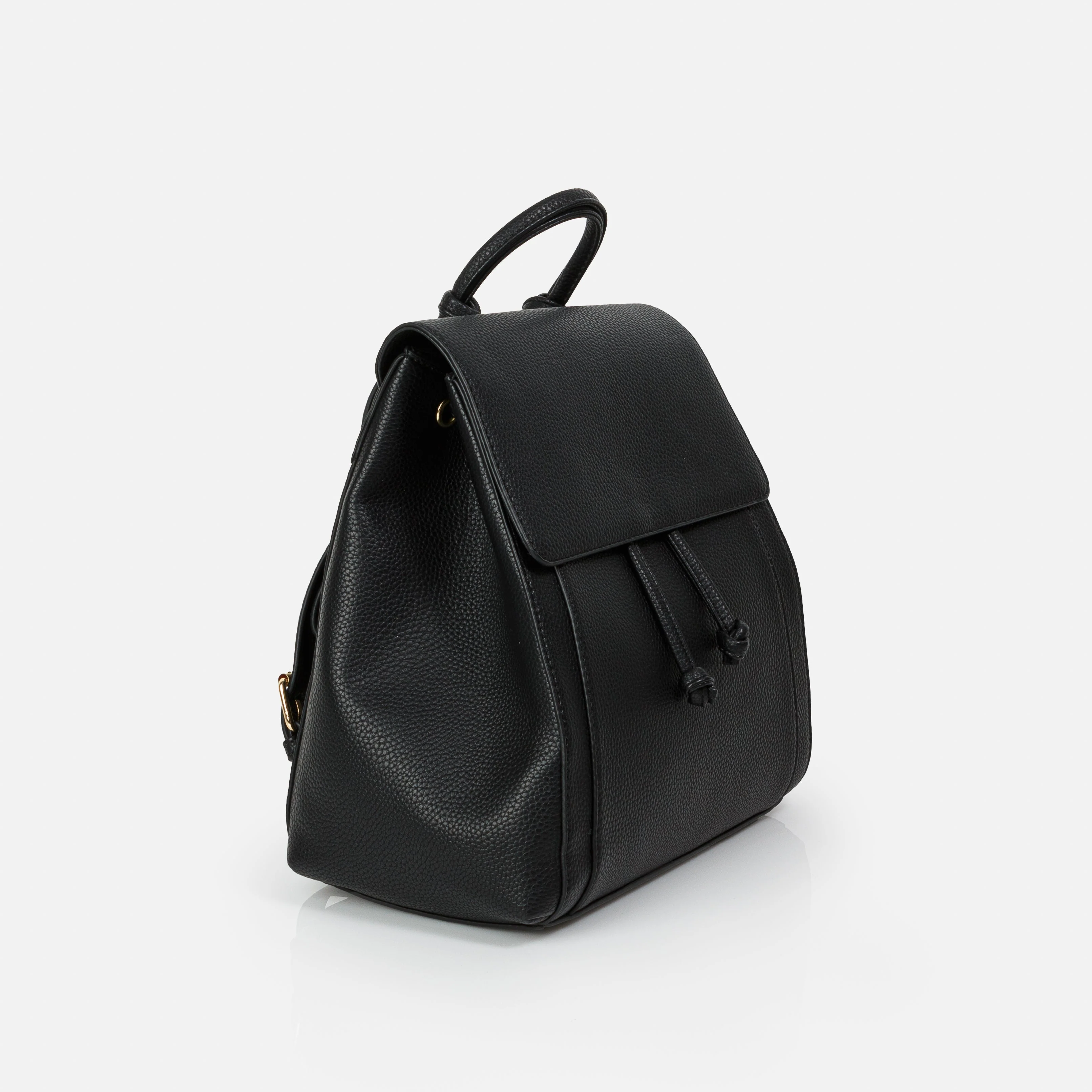 Sac à dos noir à bouton à pression en PU - Image 2