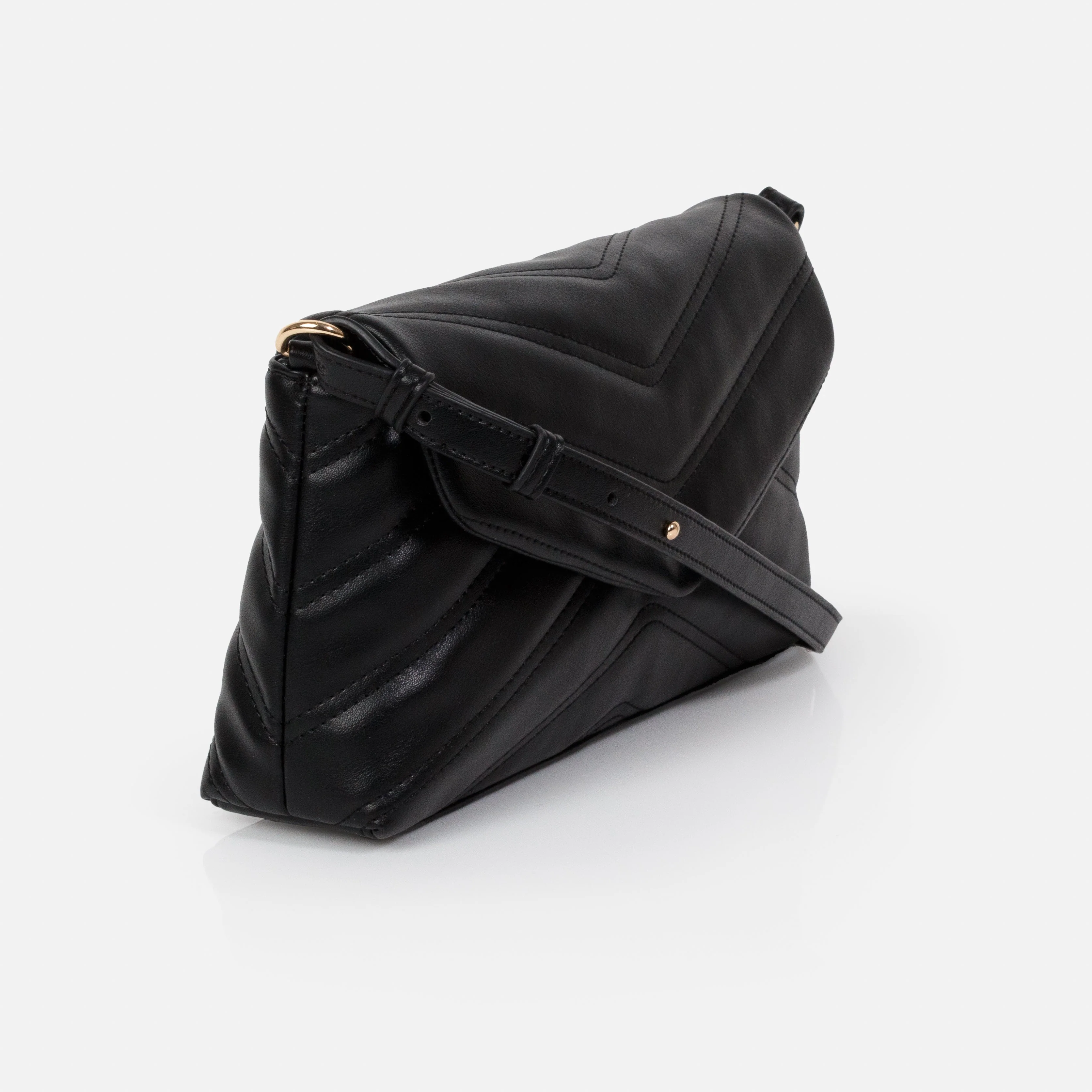 Sac à main bandoulière noir en PU matelassé - Image 2