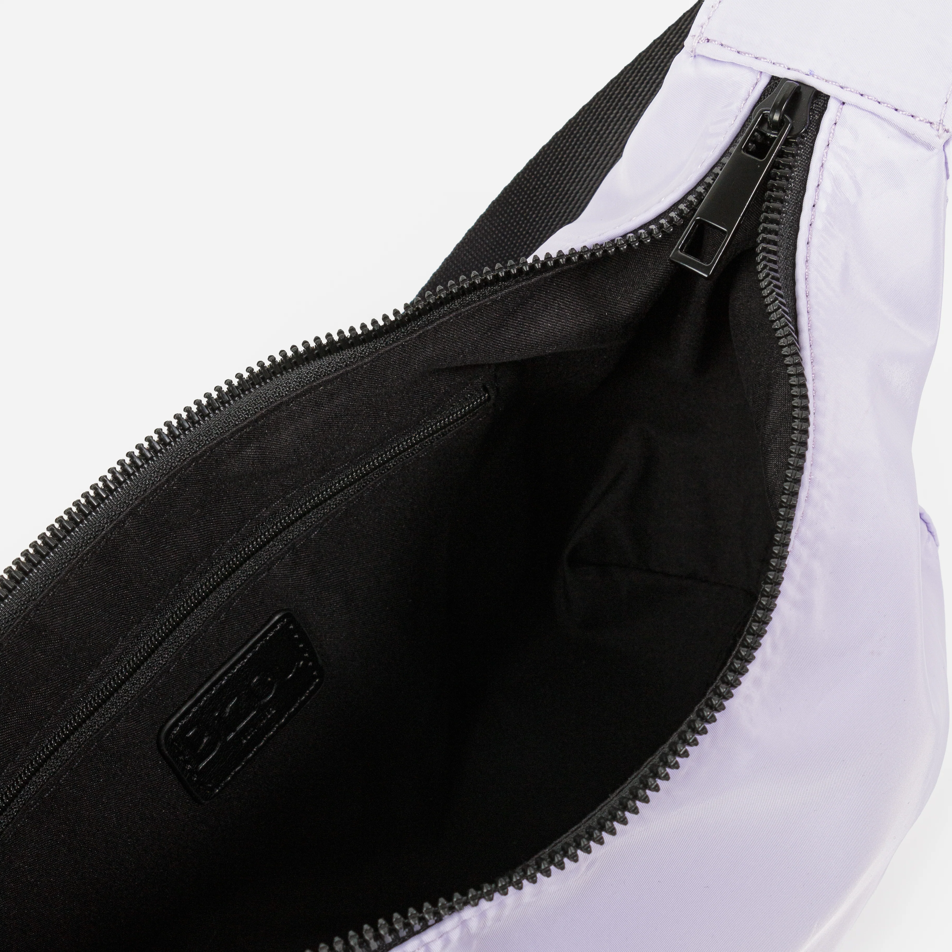 Sac à main croissant de lune lilas en toile - Image 3