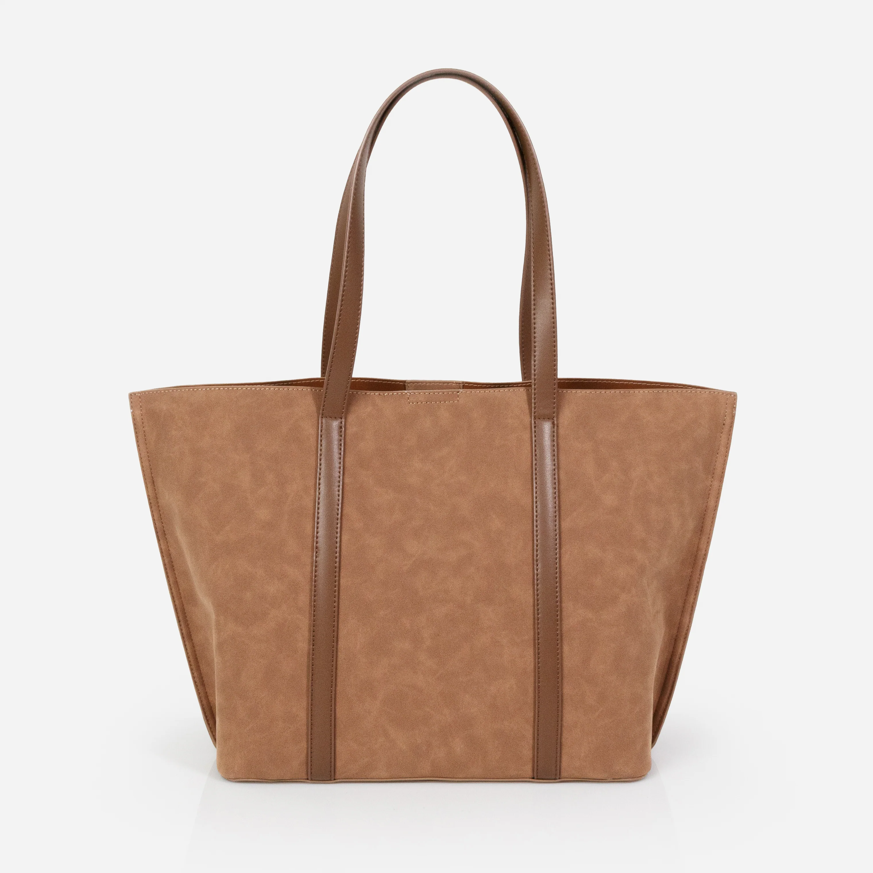 Sac à main brun pâle effet suède