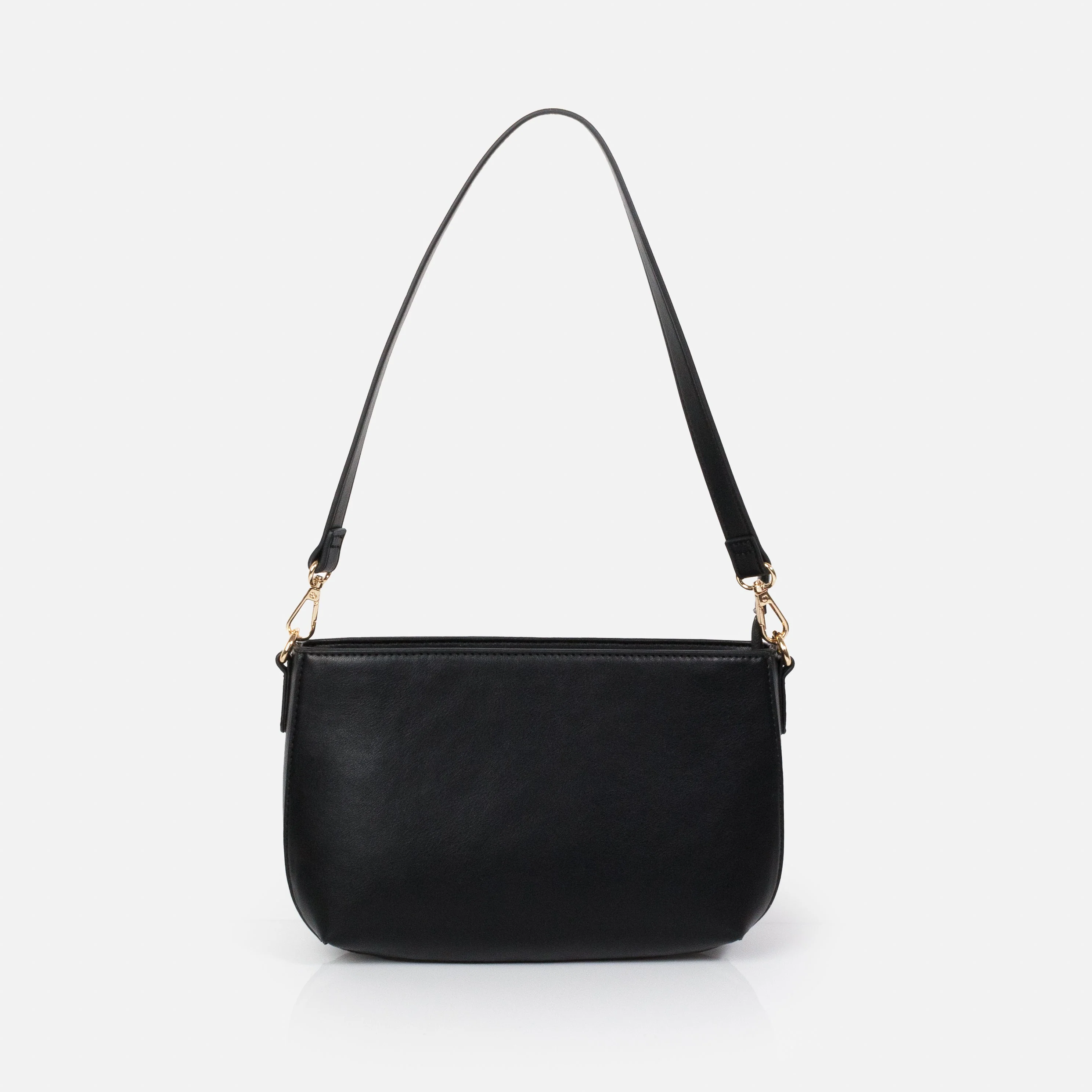 Sac à main noir en PU lisse