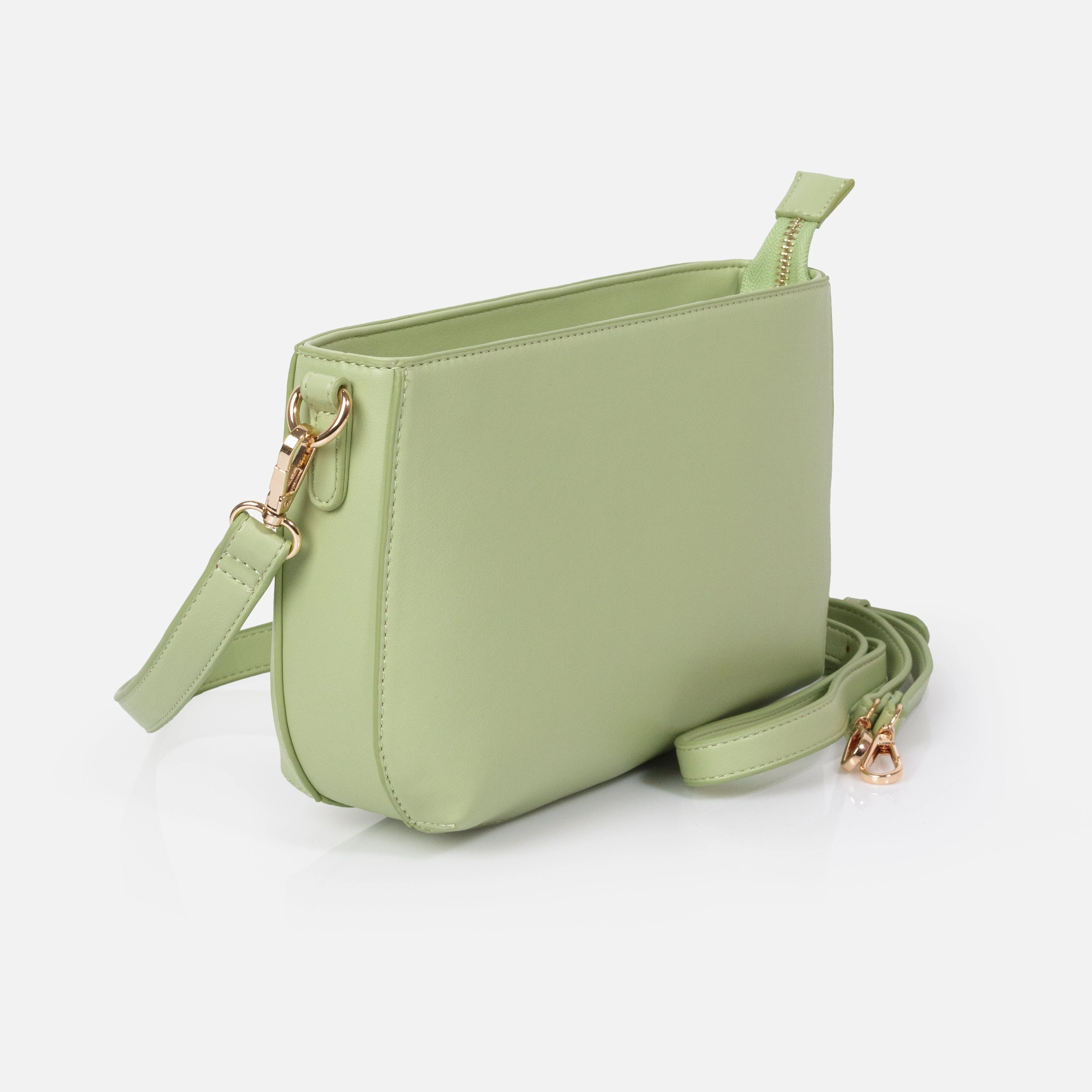 Sac à main vert pâle en PU lisse - Image 2