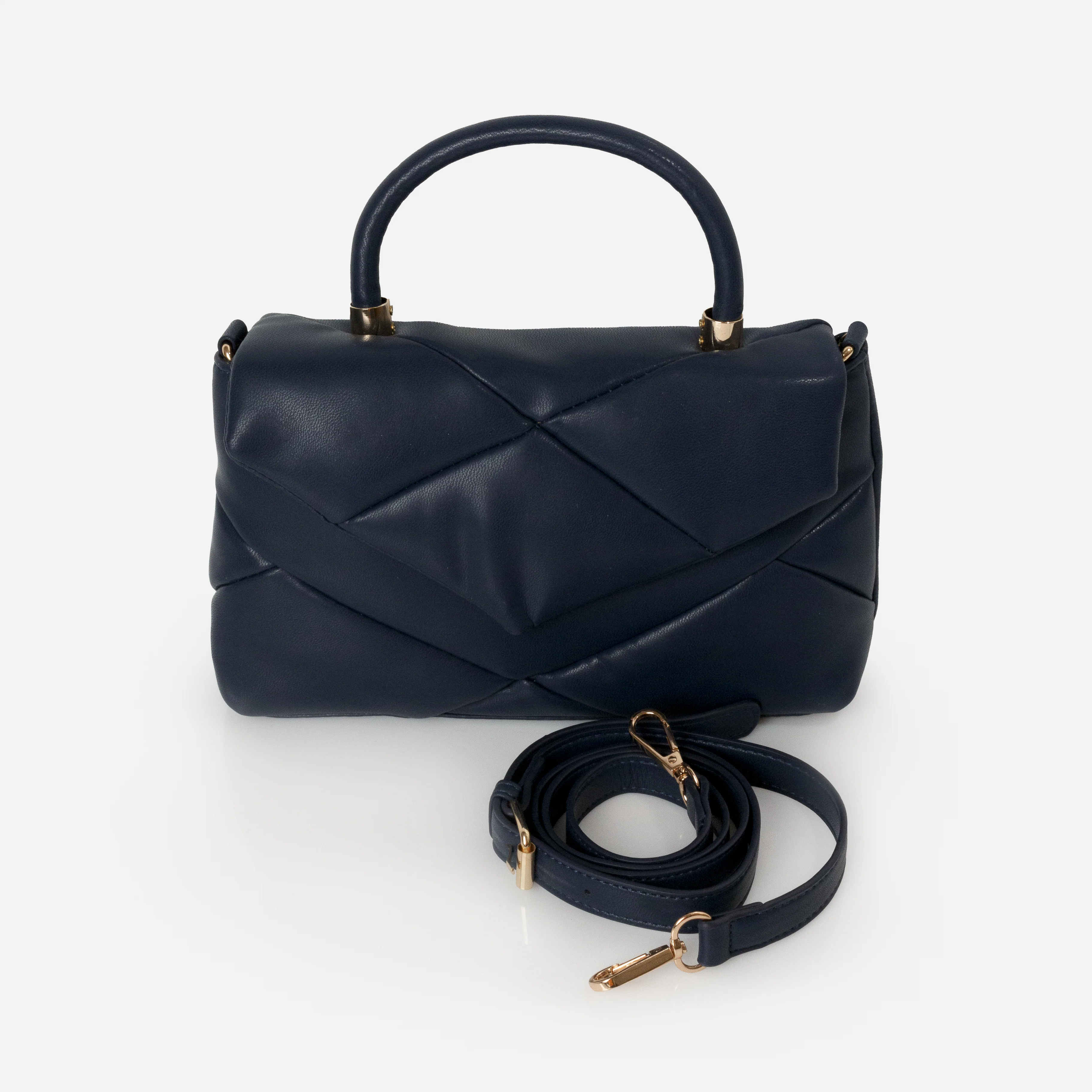 Sac à main matelassé marine avec ganse amovible - Image 4