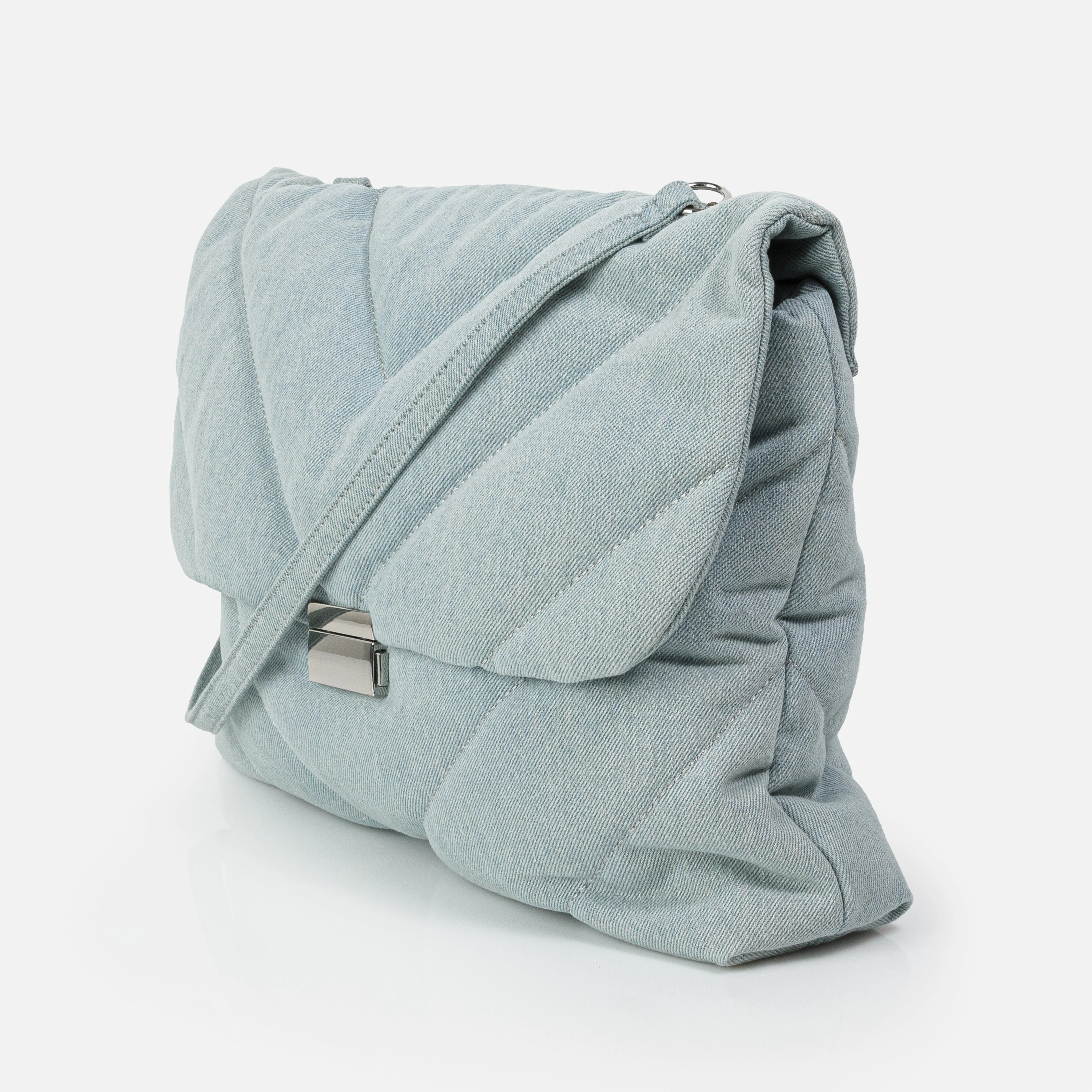 Sac fourre-tout en denim matelassé - Image 3
