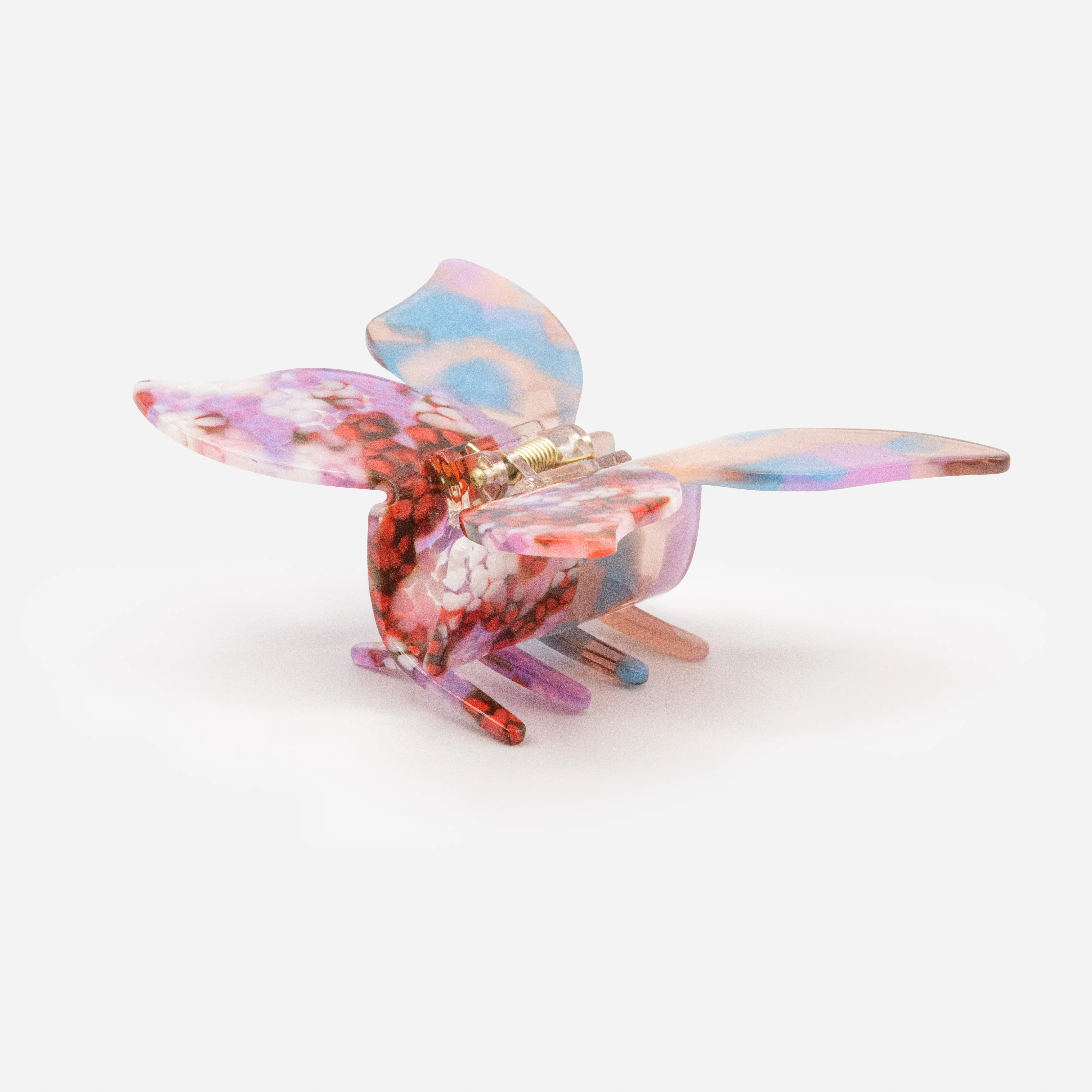 Très grande pince multicolore en forme de papillon - Image 2