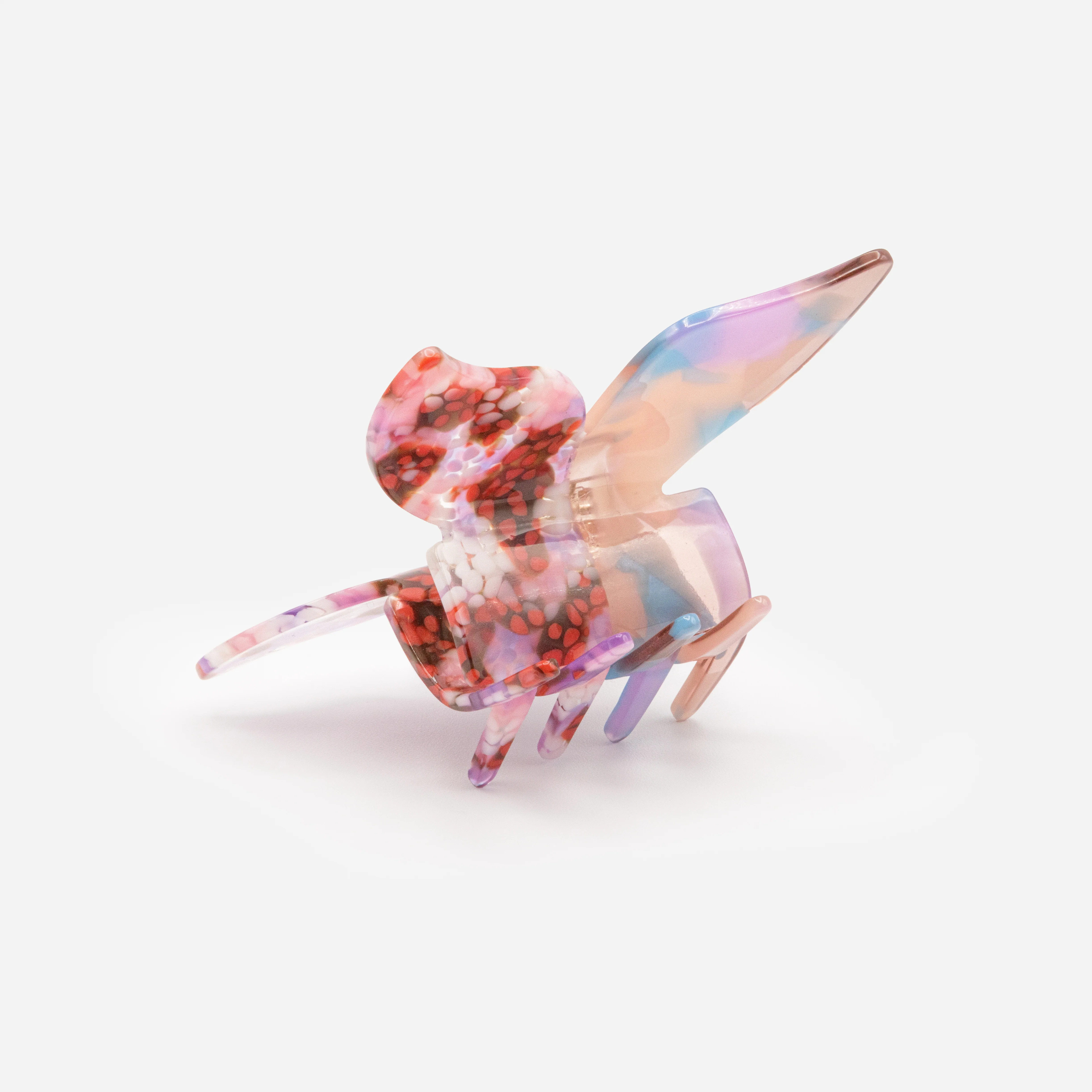 Très grande pince multicolore en forme de papillon - Image 3