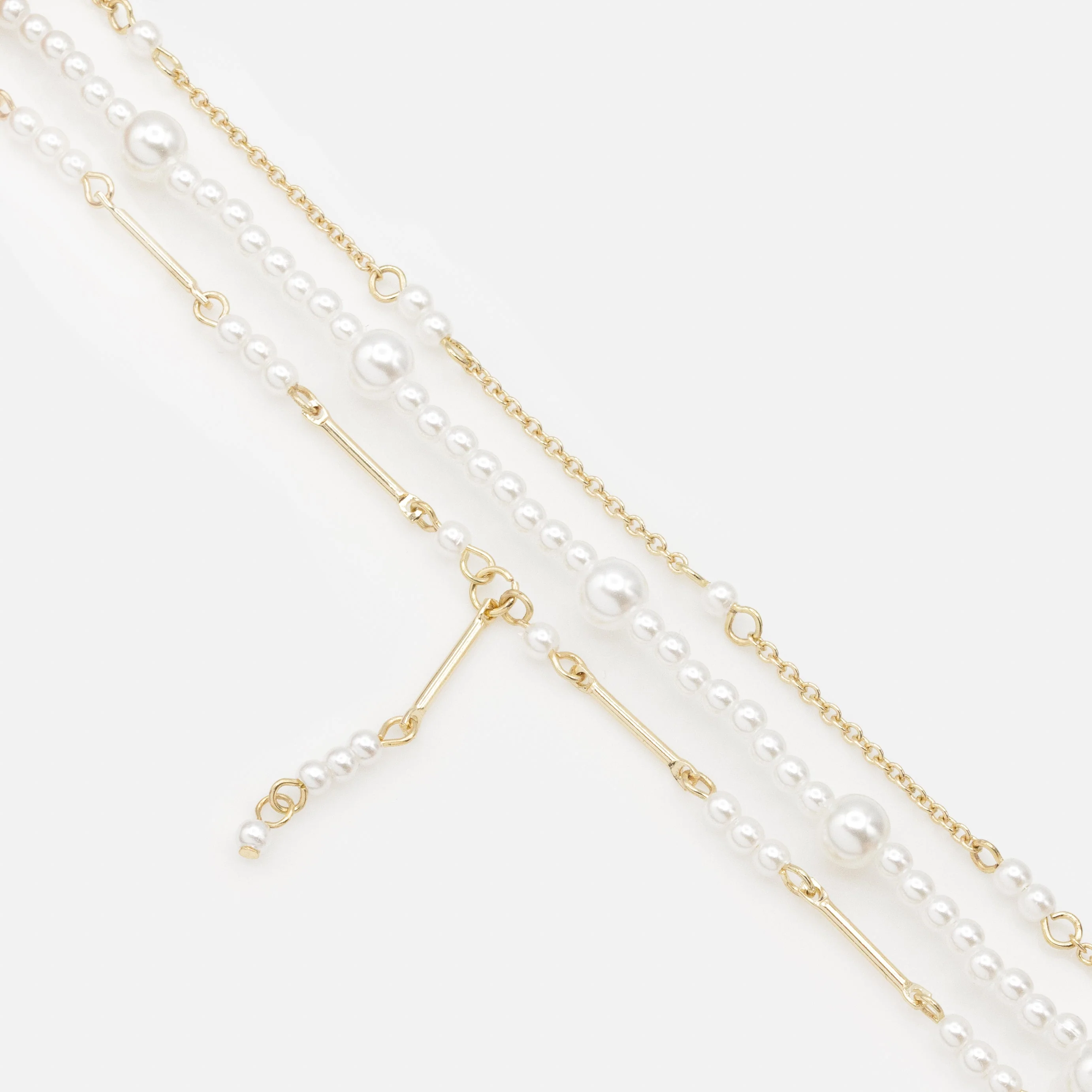 Trio de bracelets dorés avec perles - Image 2